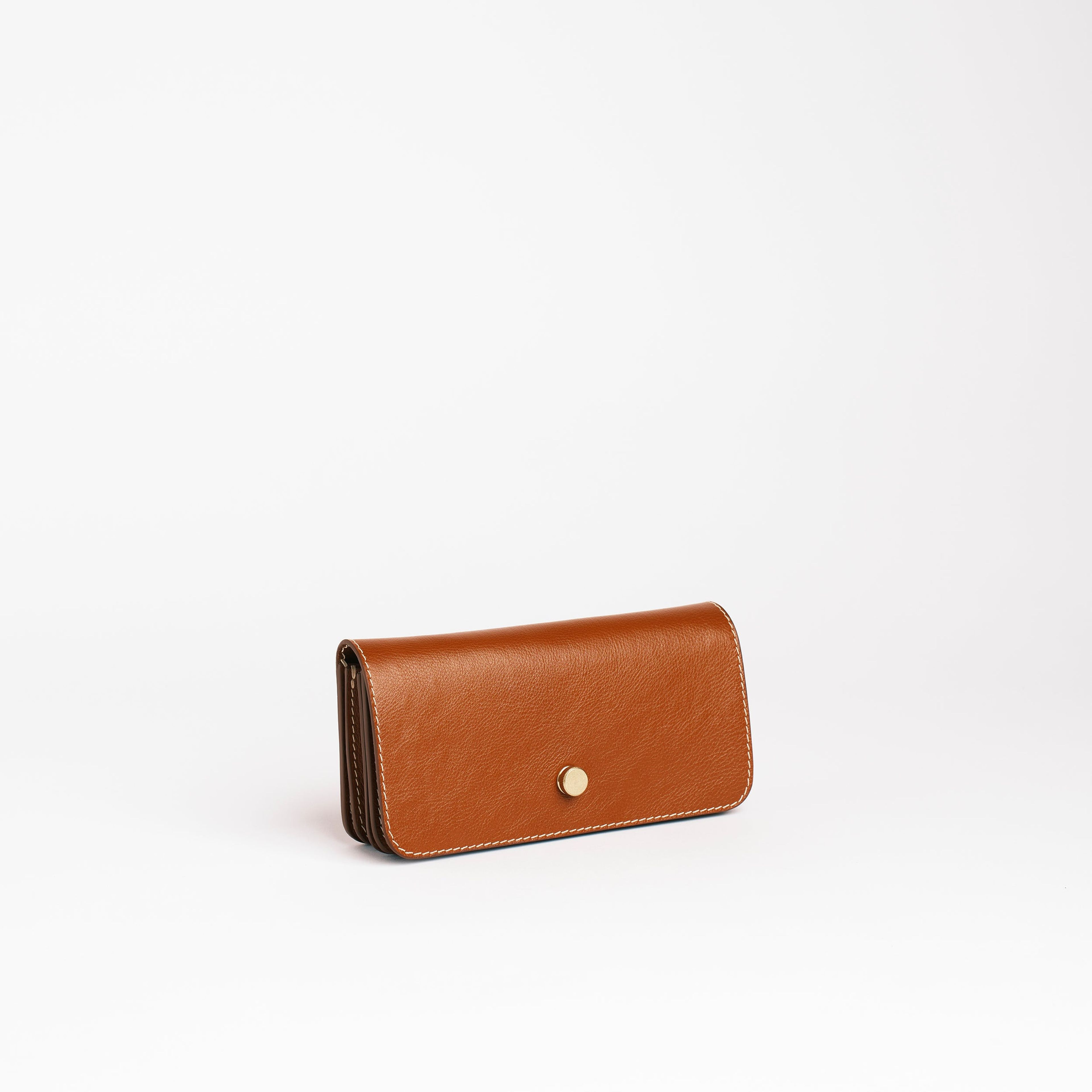 Hanne Accordion Wallet in Leather Brown