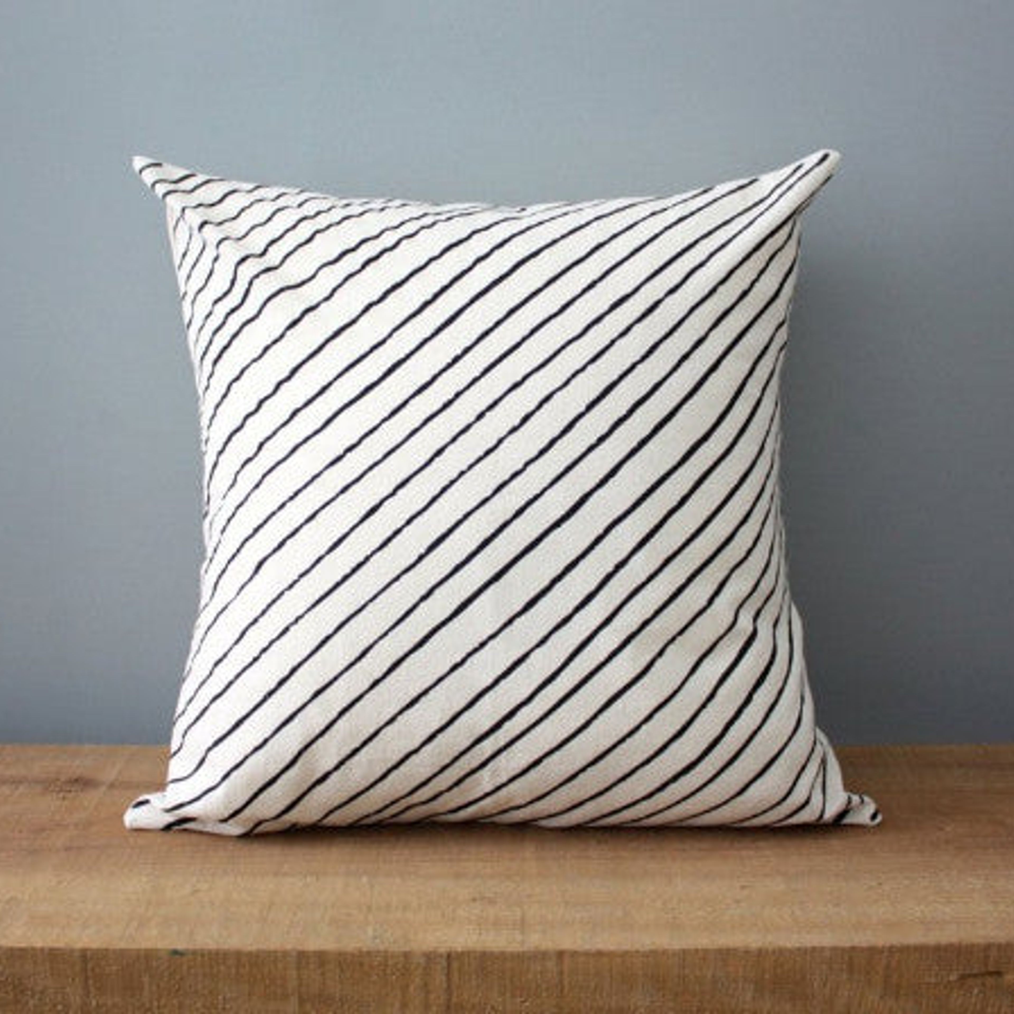 Diagonal Stripe Pillow | 18 x 18