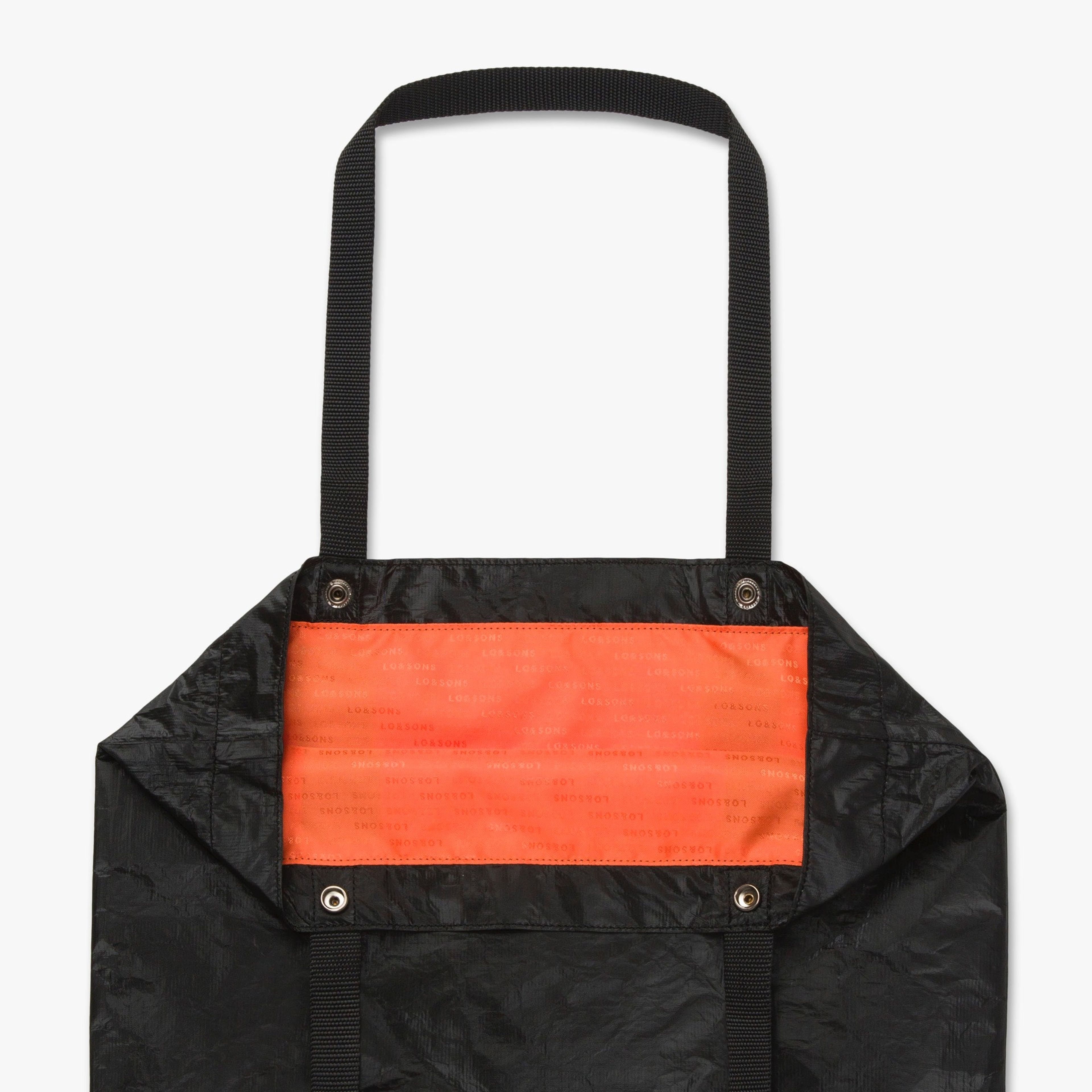 The Del Mar Packable Tote Small - Tyvek - Black