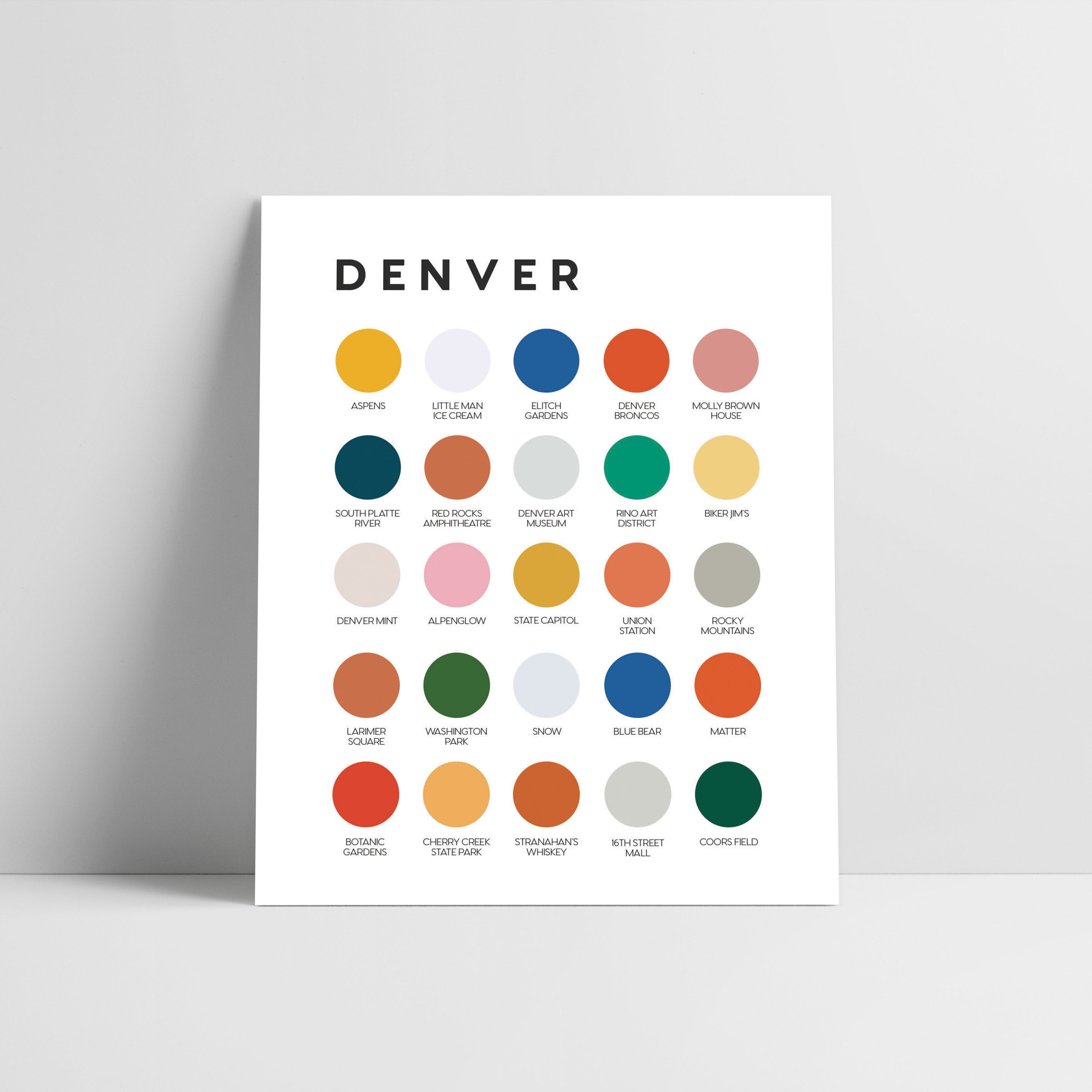 Denver Color Palette Print