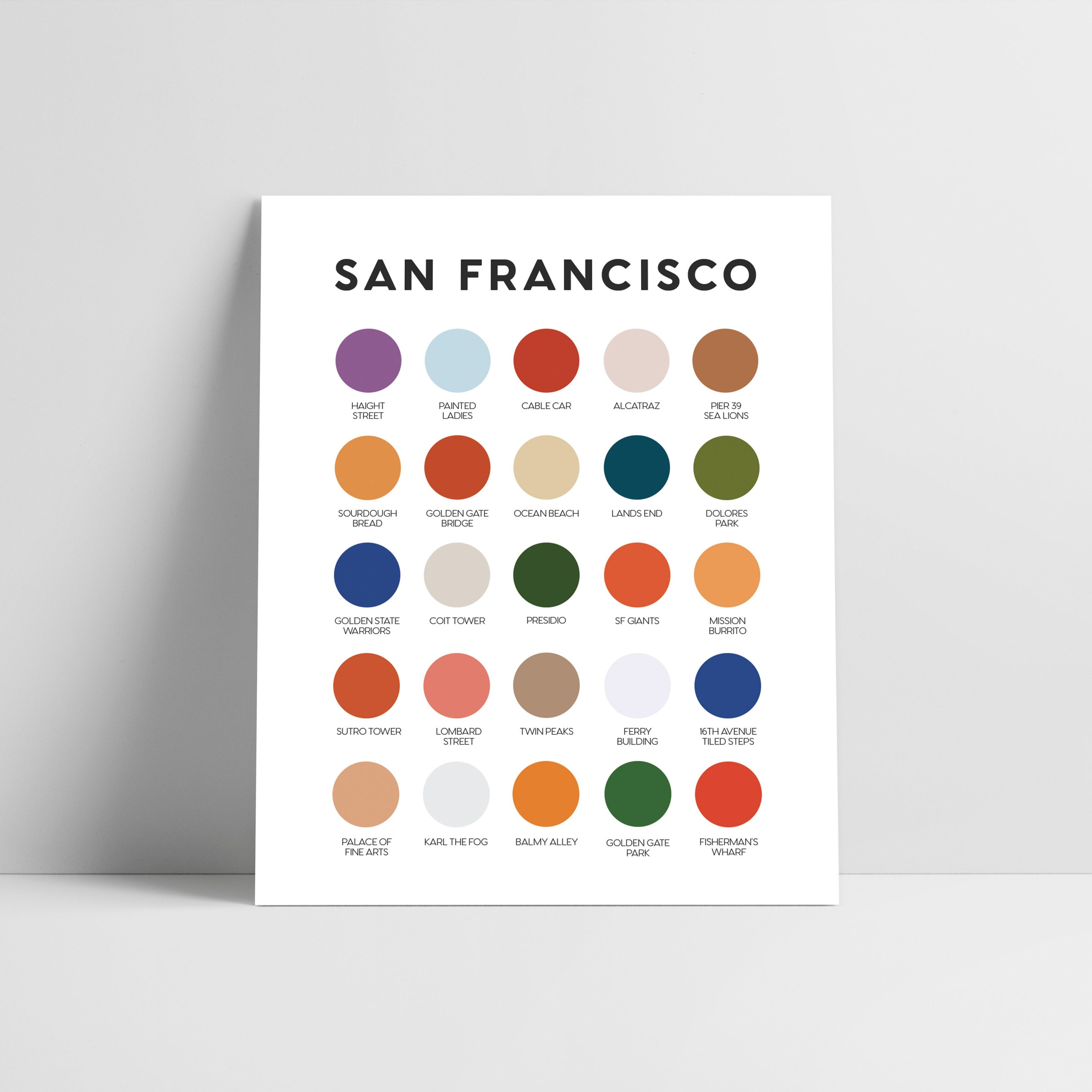 San Francisco Color Palette Print