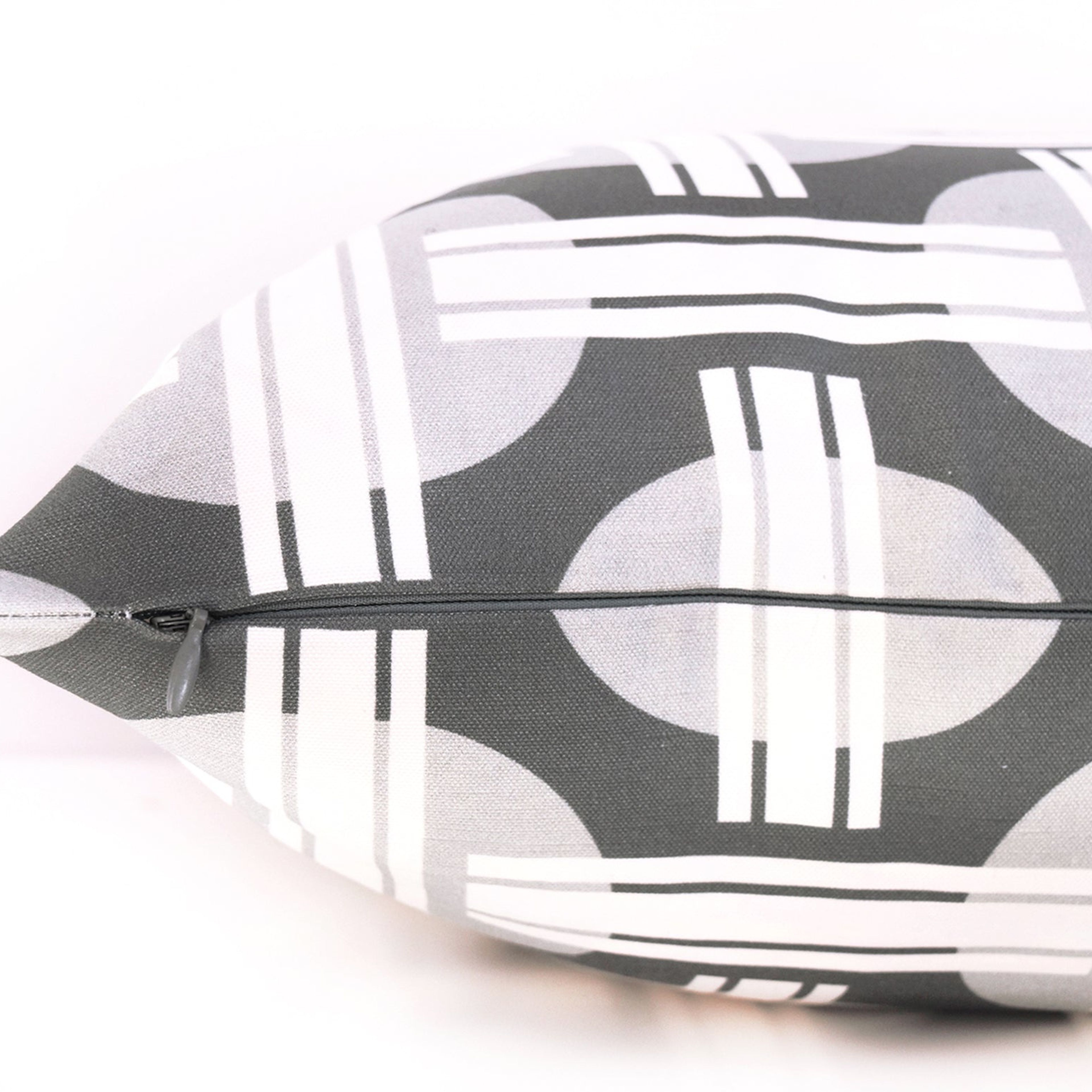 Orient Linen Cotton Pillow (18x18) – Steel Grey