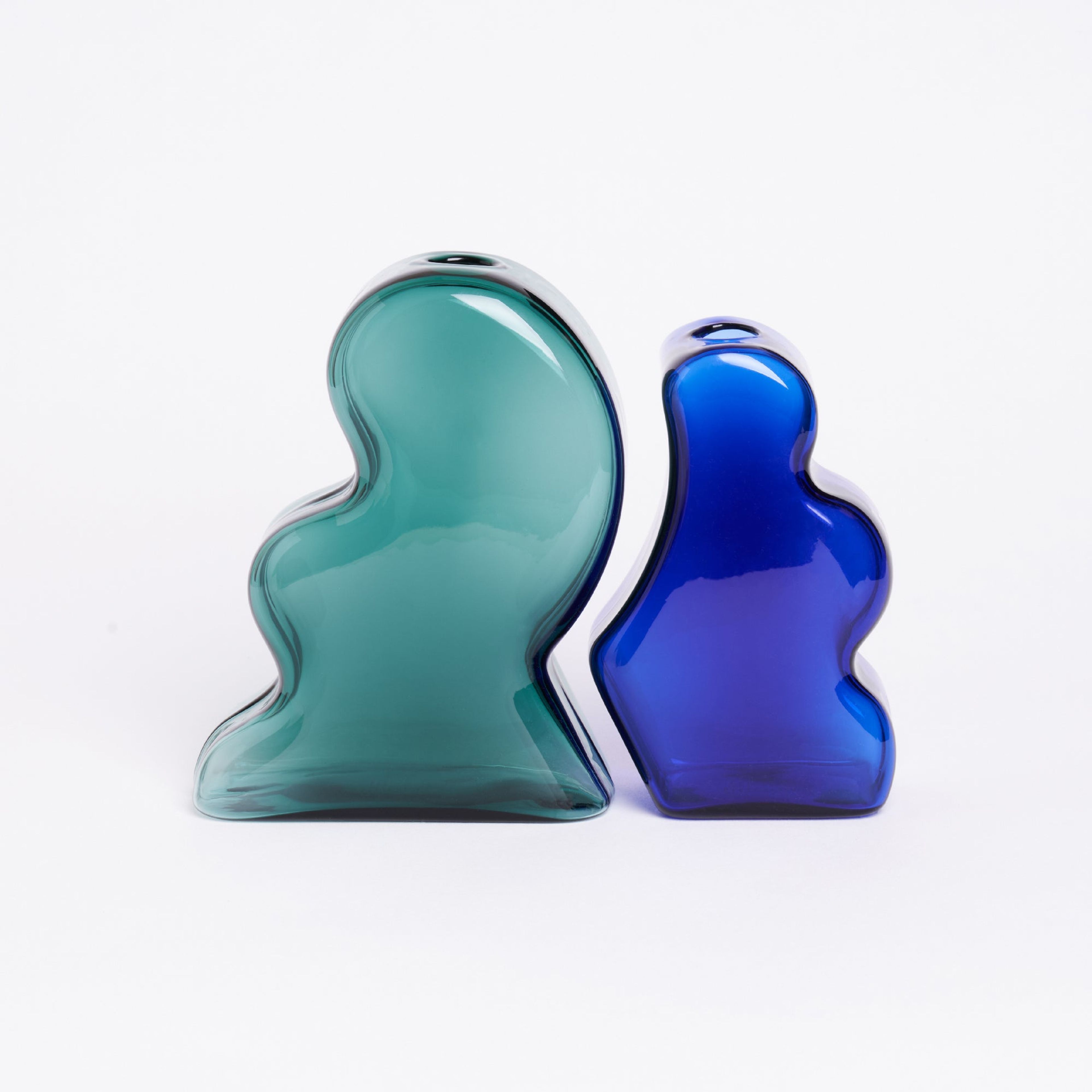 Interlocking Vase — Teal/Cobalt Blue