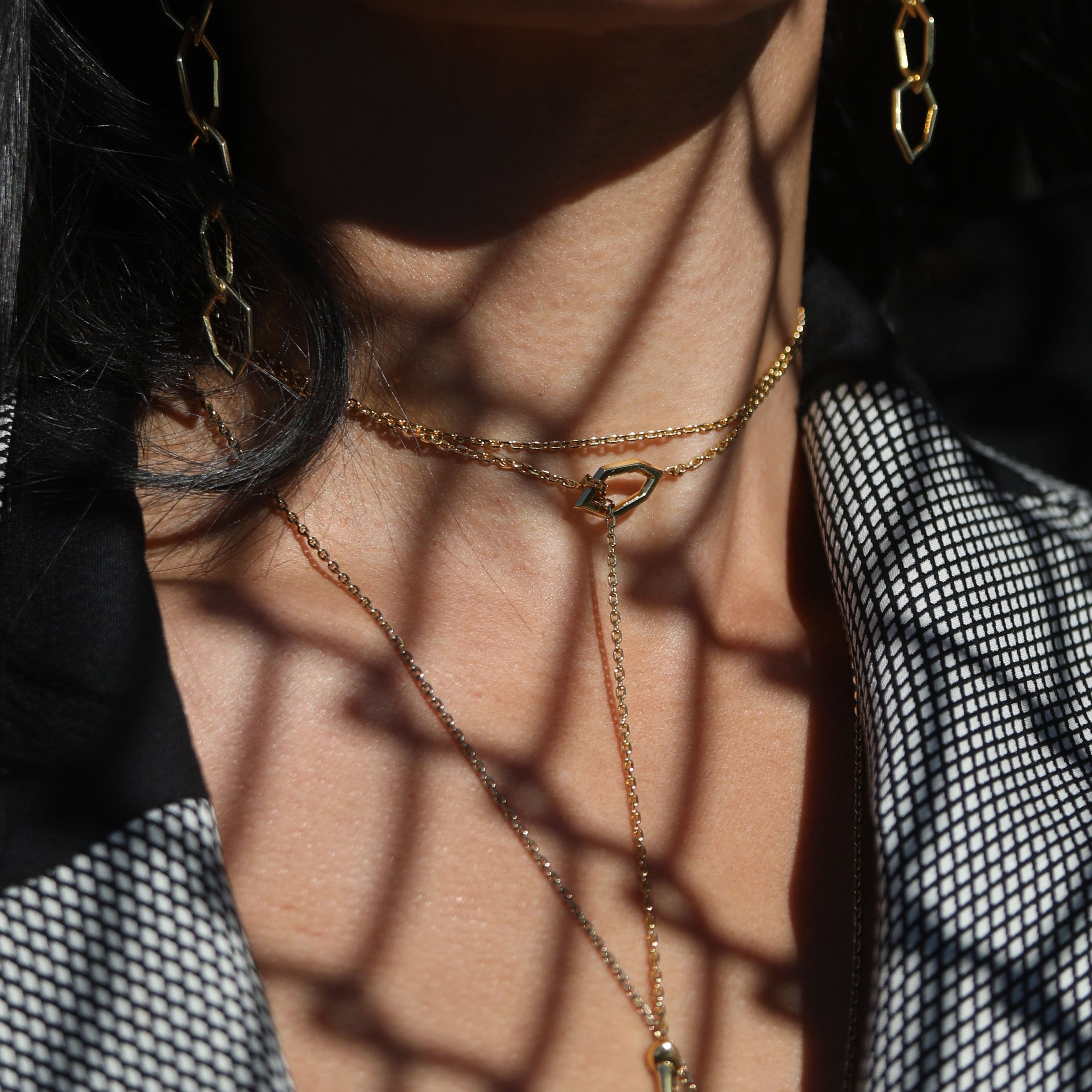 Amanti Chain Link Earrings In 18K Yellow Gold