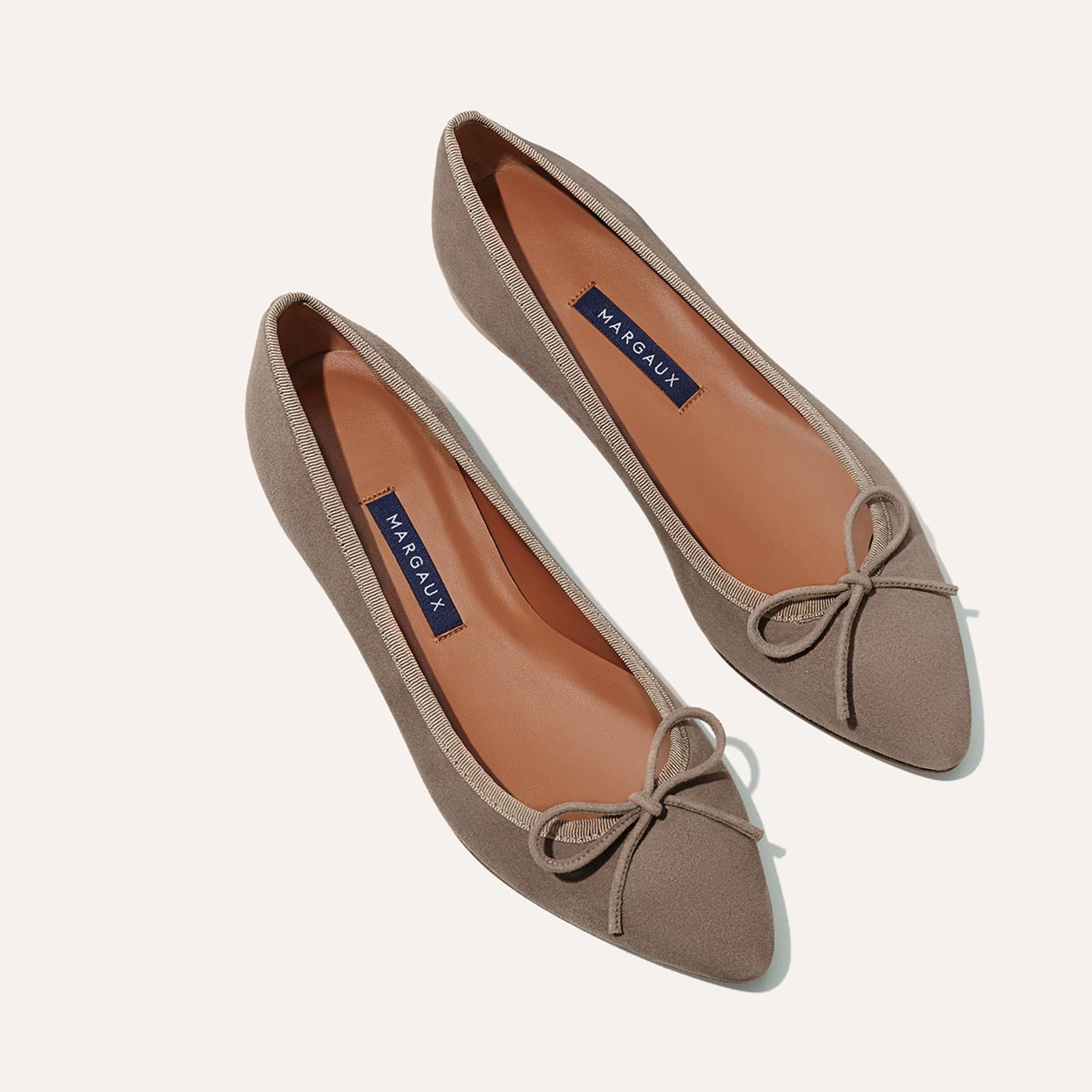 Margaux The Pointe - Taupe Suede on Marmalade
