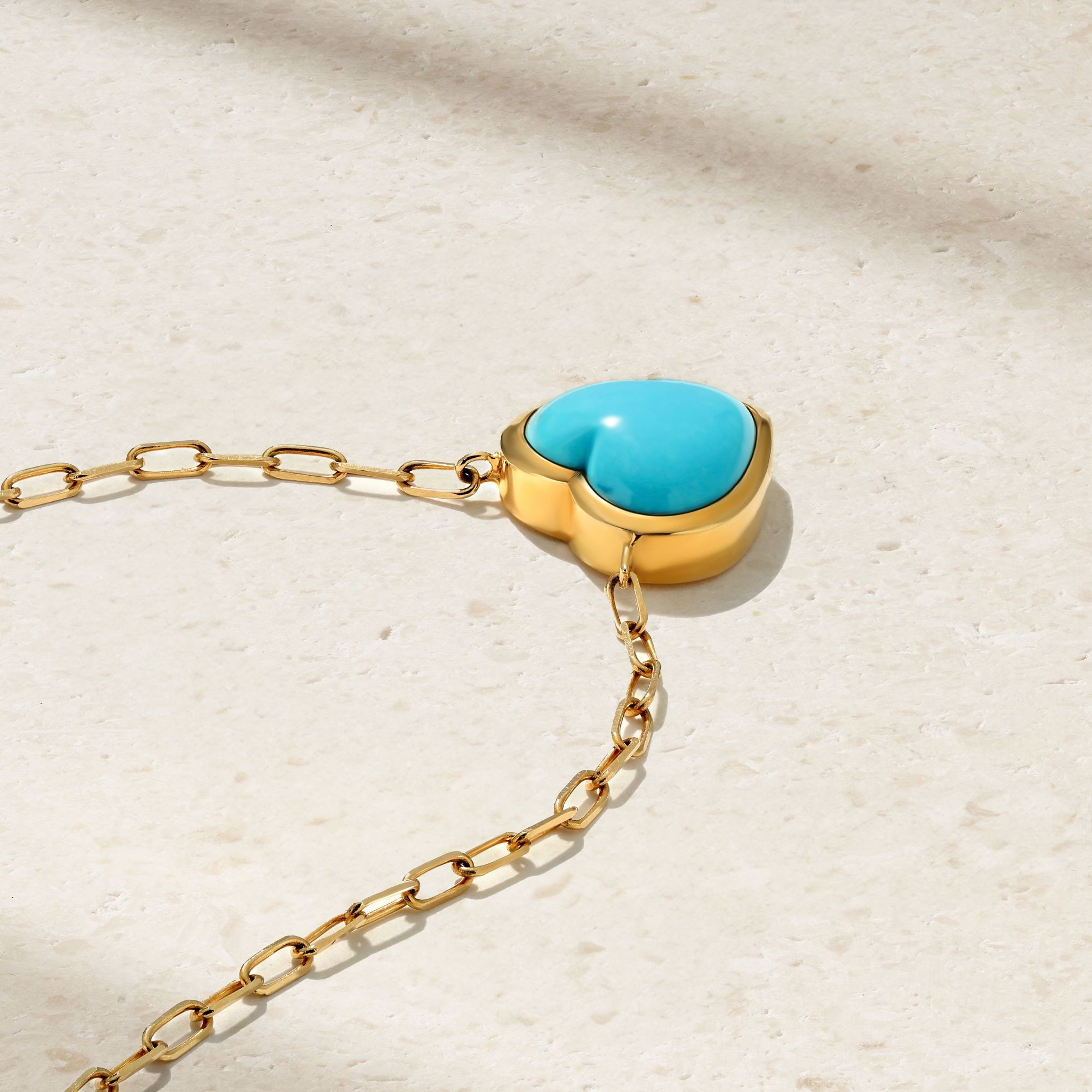 Heart of Gold Turquoise Necklace