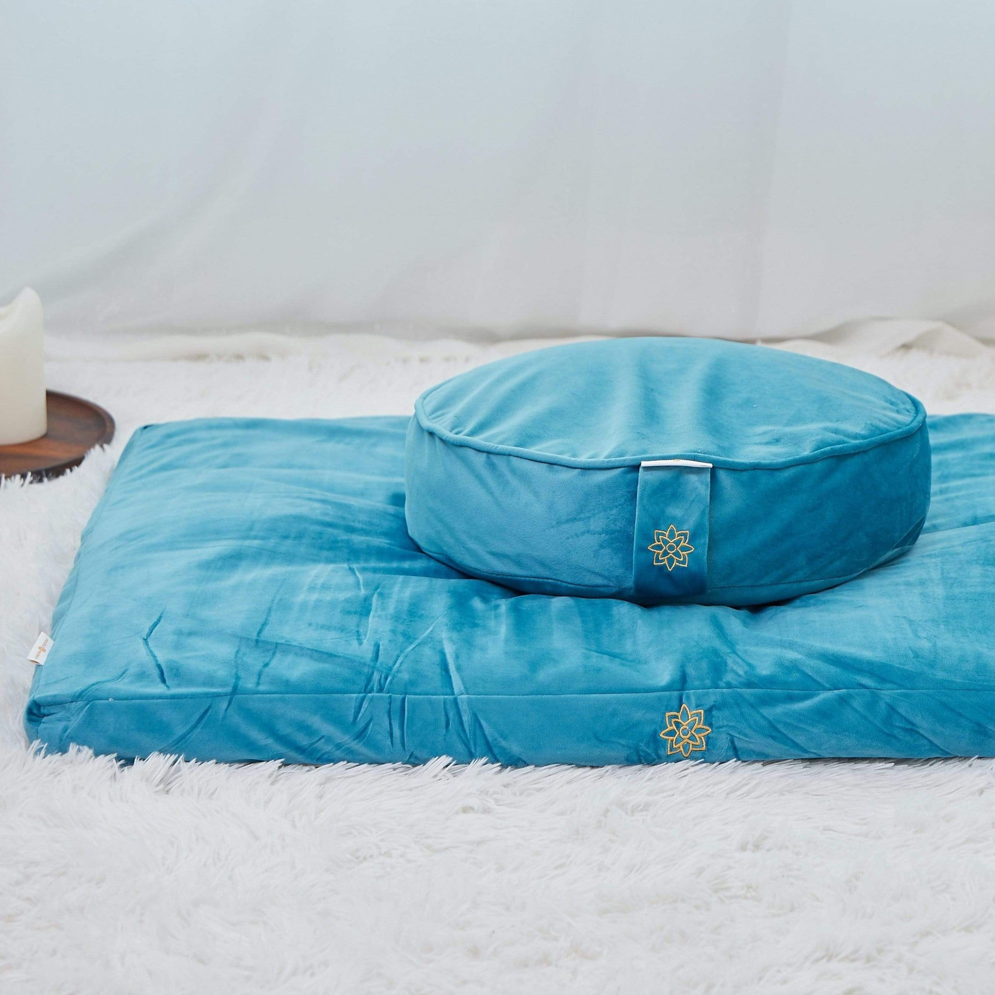 Luxe Velvet Meditation Cushion & Zabuton Mat Set