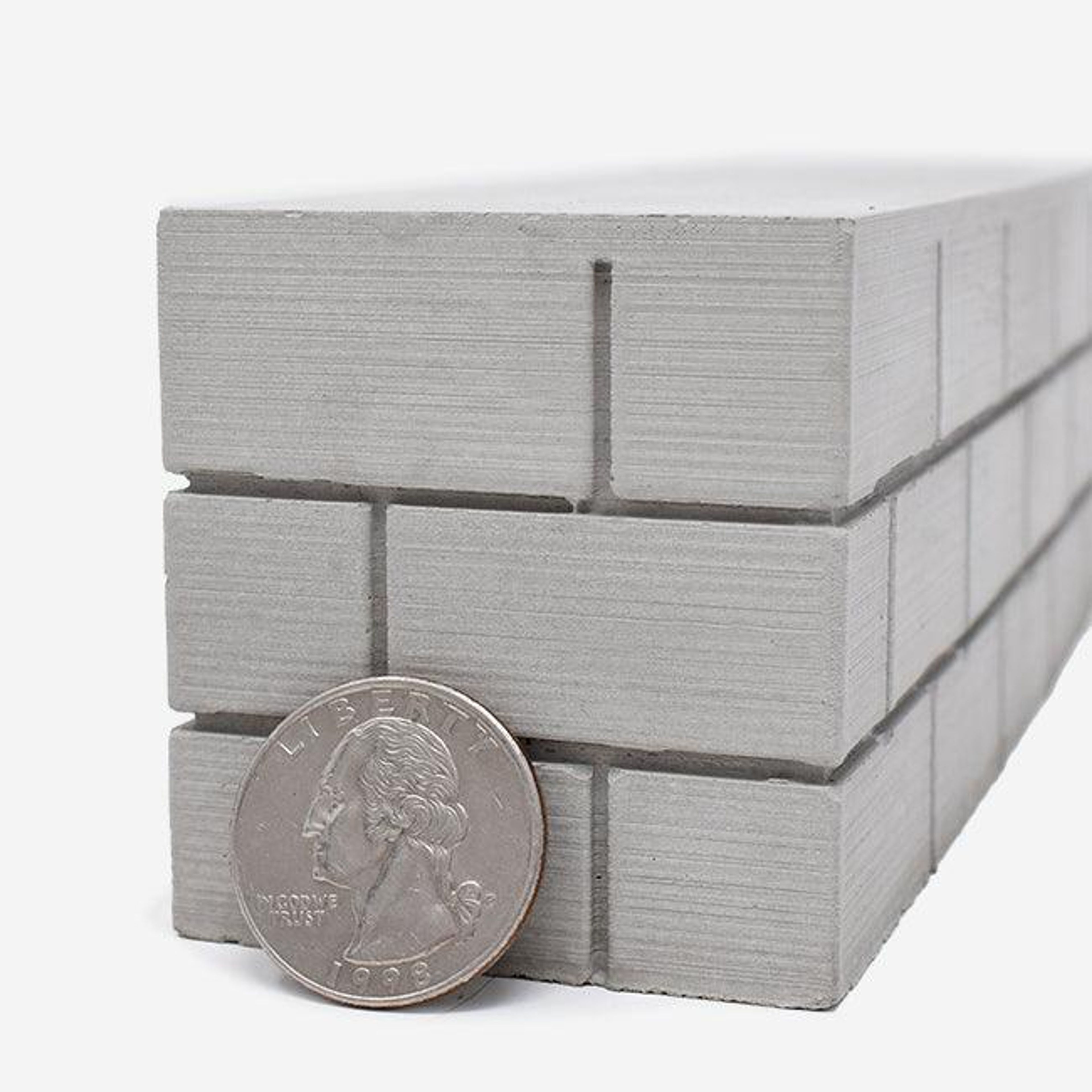 1:12 Scale Mini Concrete Block Wall