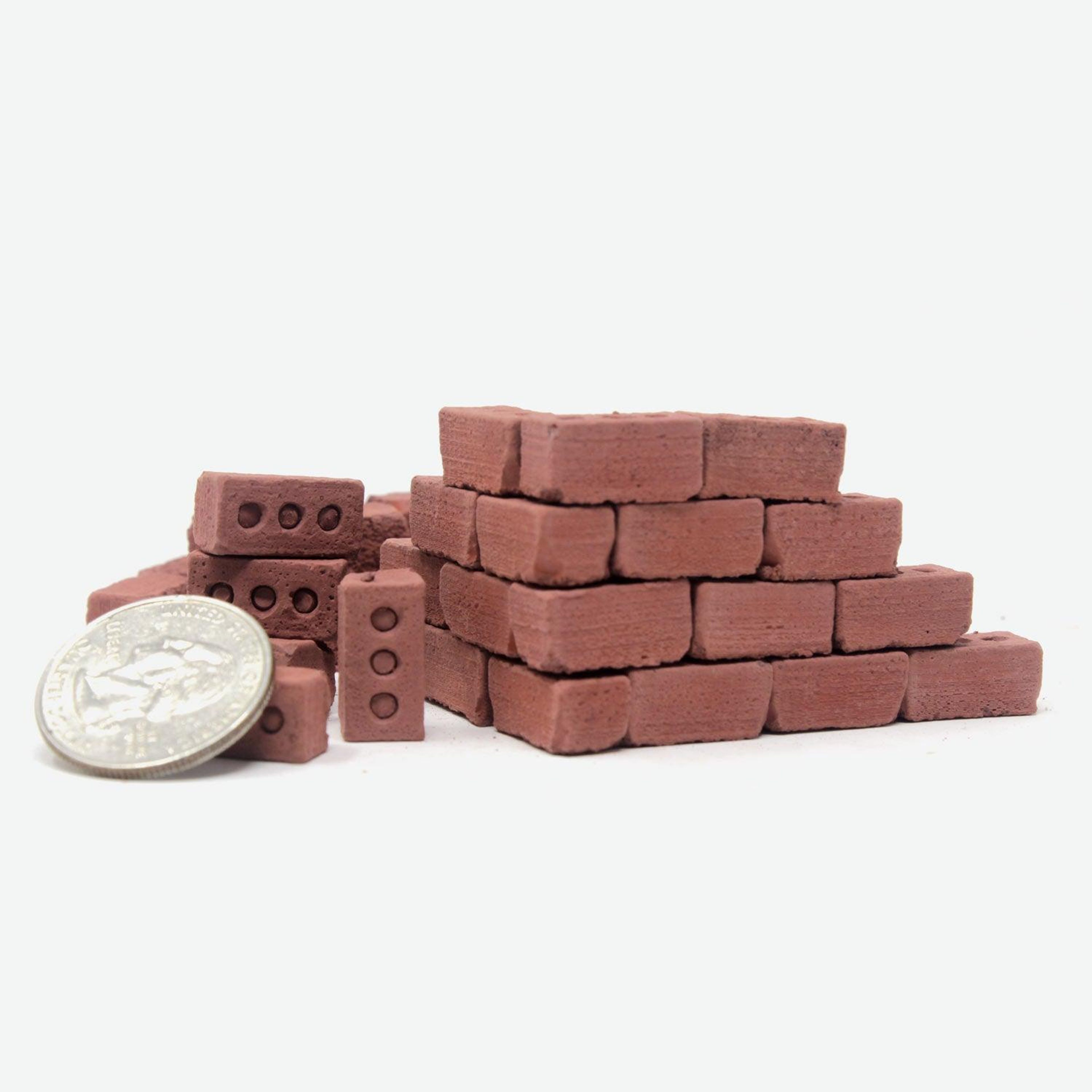 1:12 Scale Mini Red Bricks (50pk)