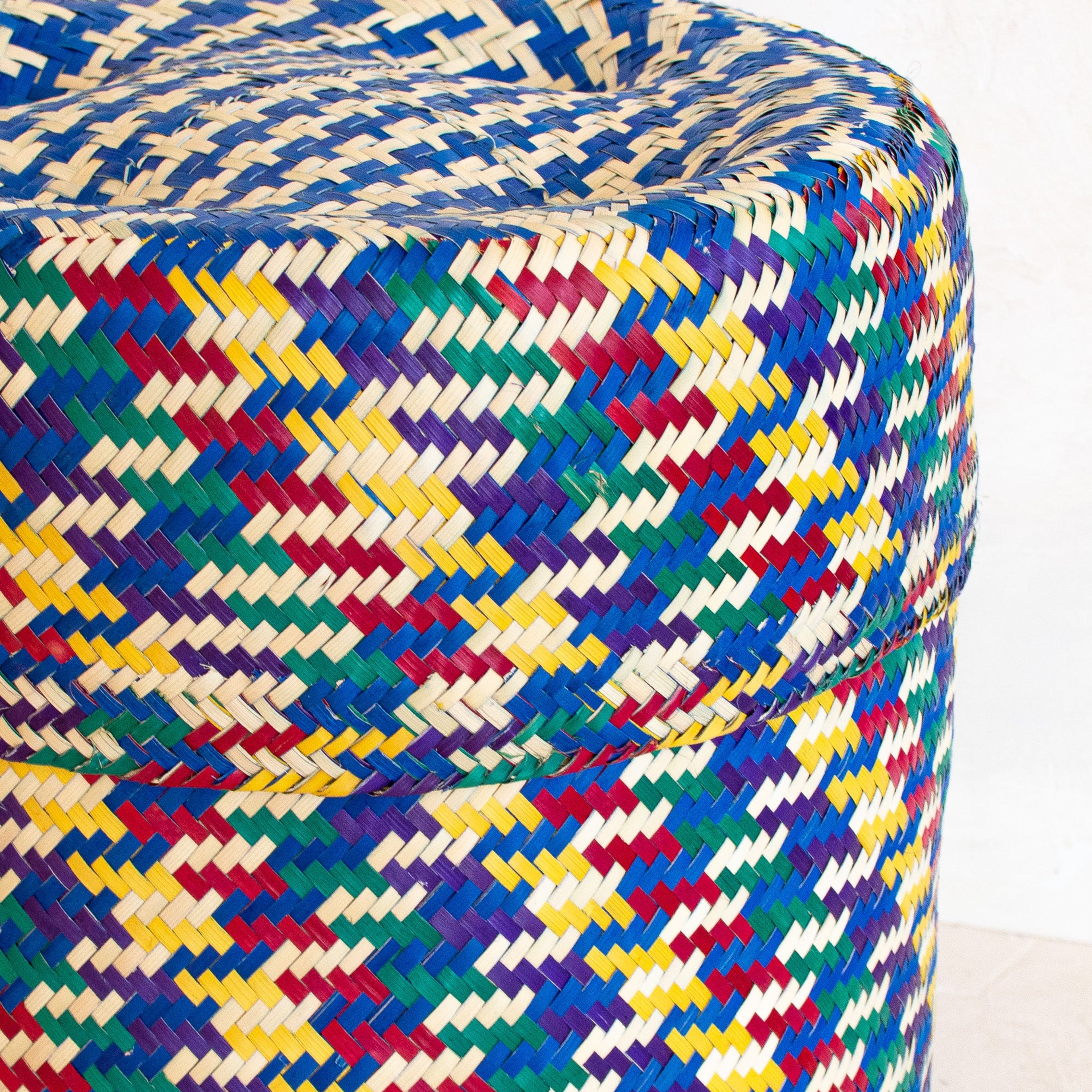 Medium Oaxacan Woven Basket - Multi