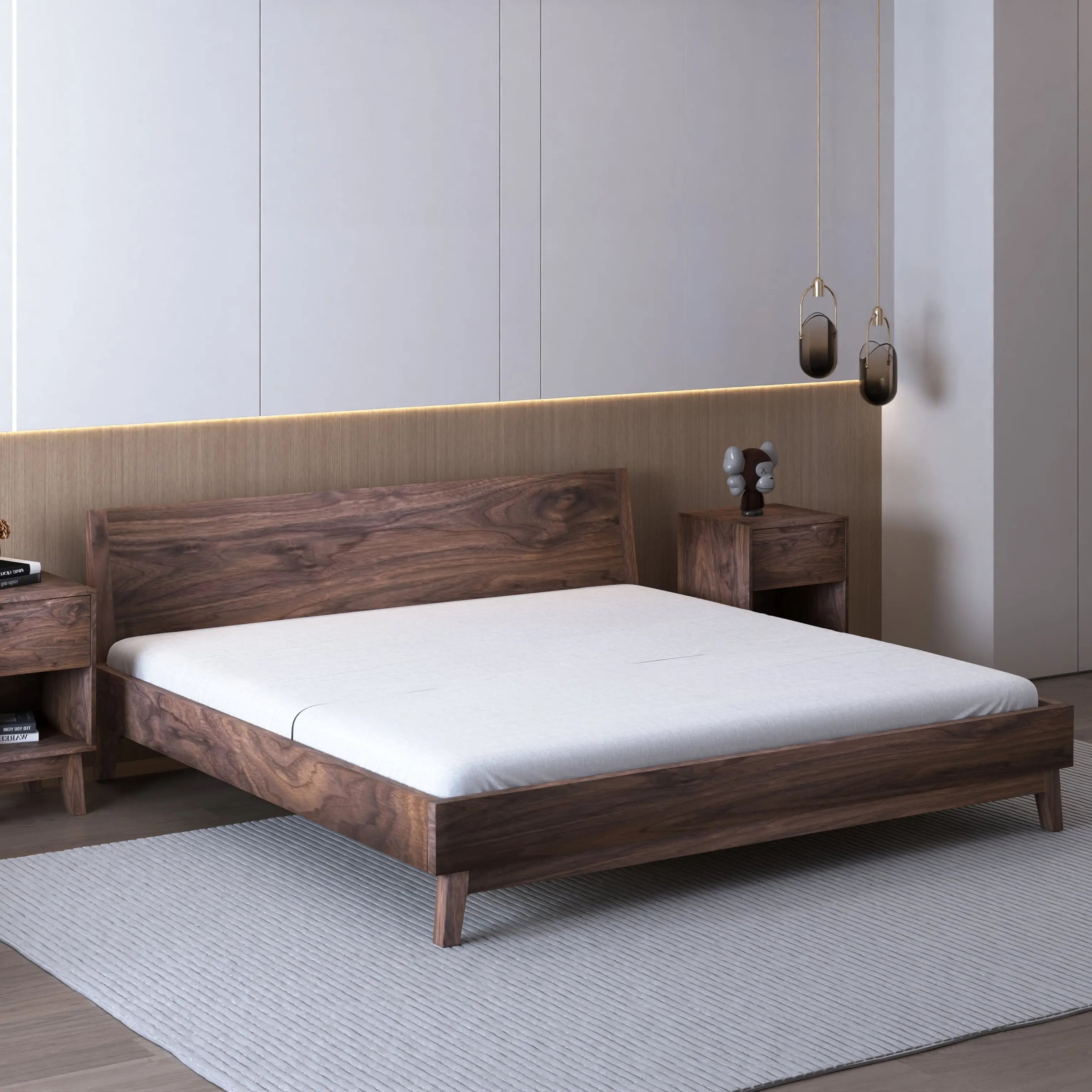 The Bosco: Walnut Mid Century Modern Bed