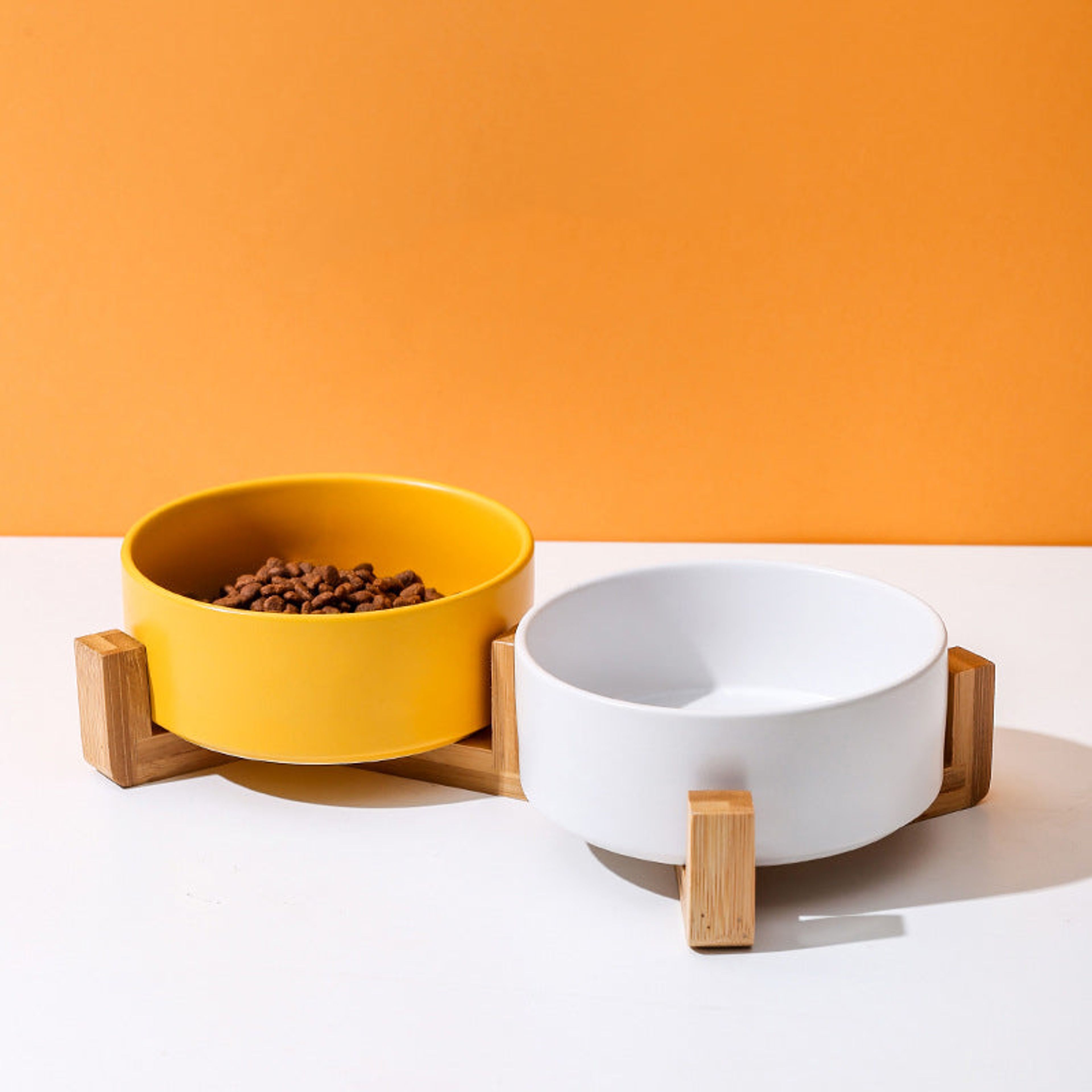Scandinavian Ceramic Double Bowl Set