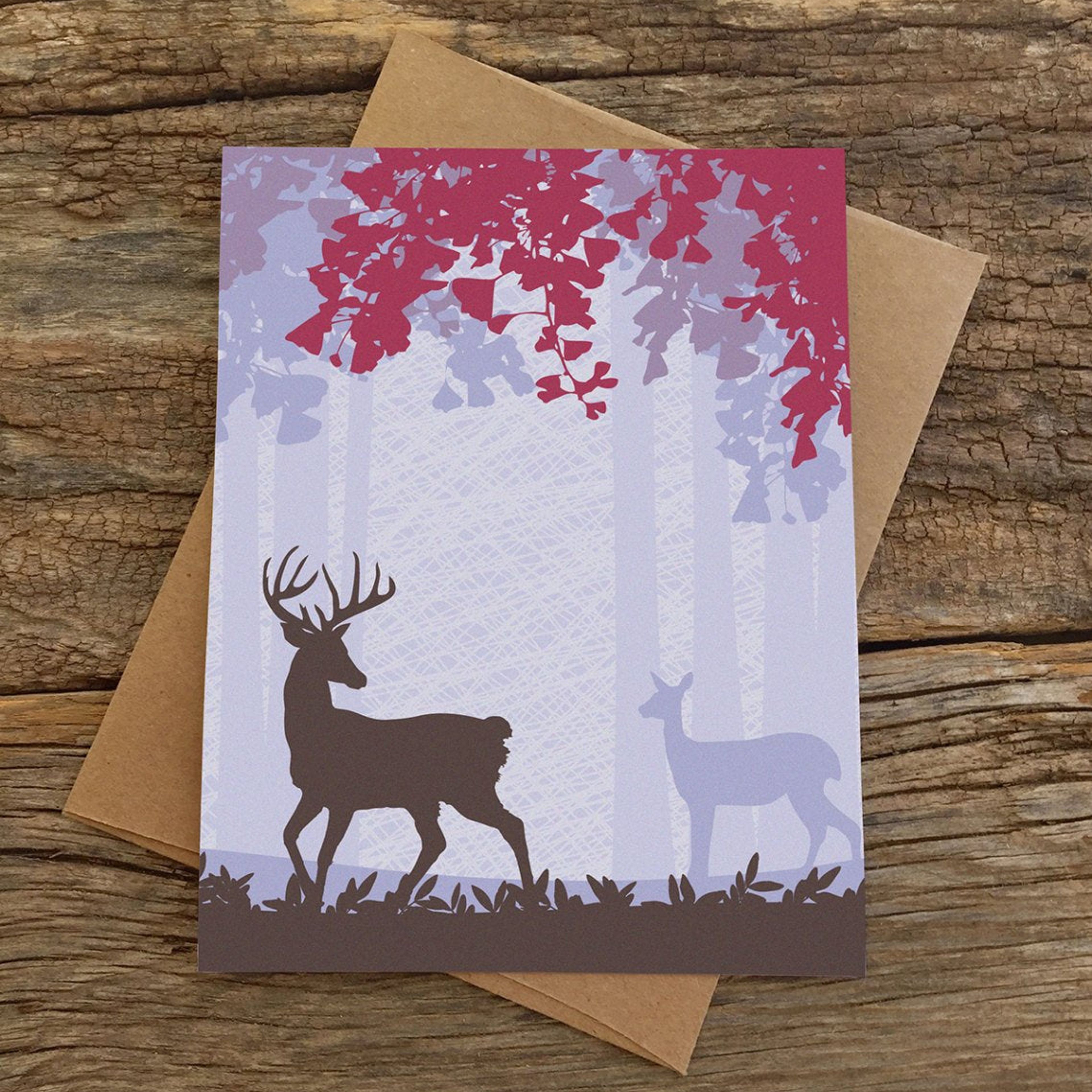 Woodland Deer Blank Card