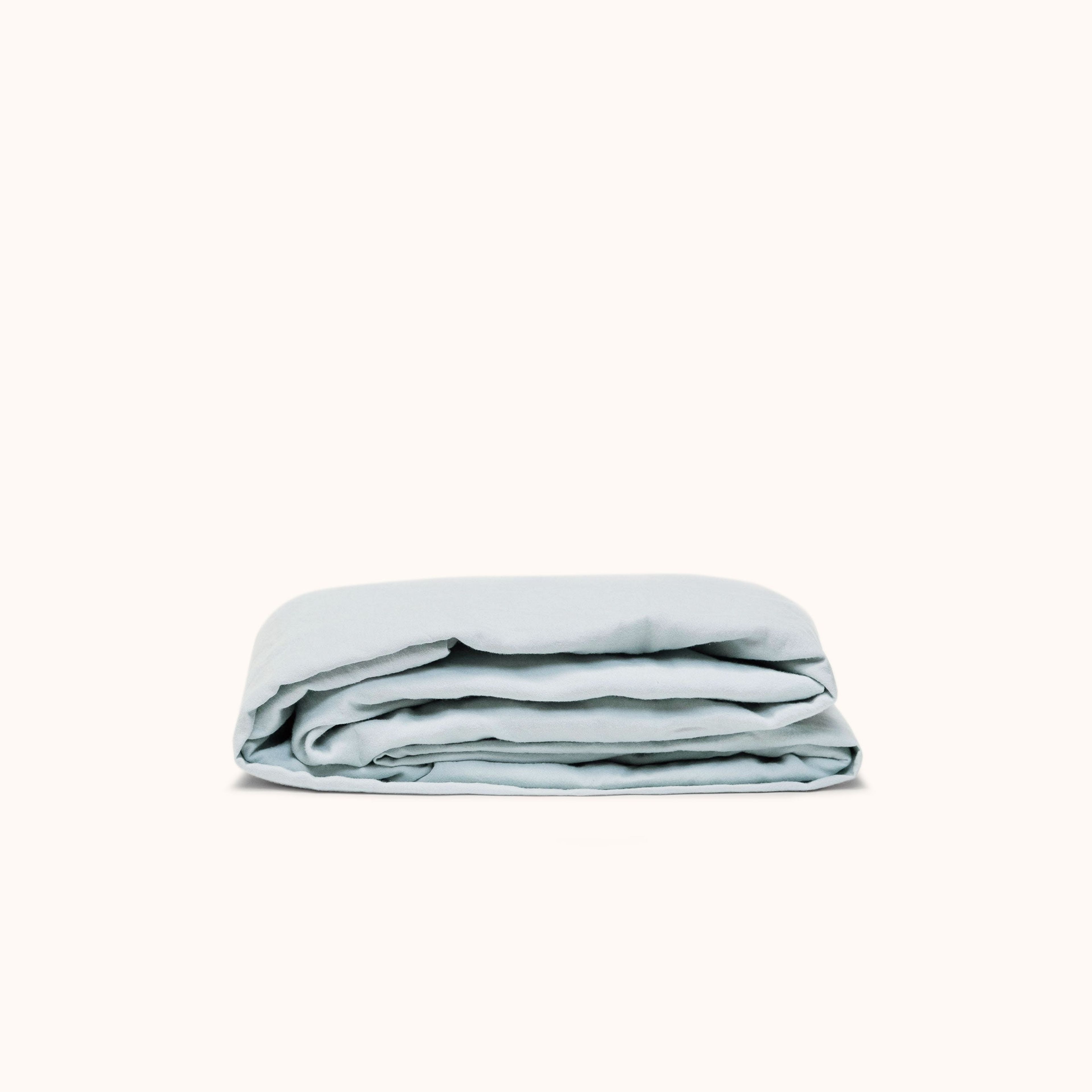 Fitted Sheet Sateen - Turkish Blue, Twin