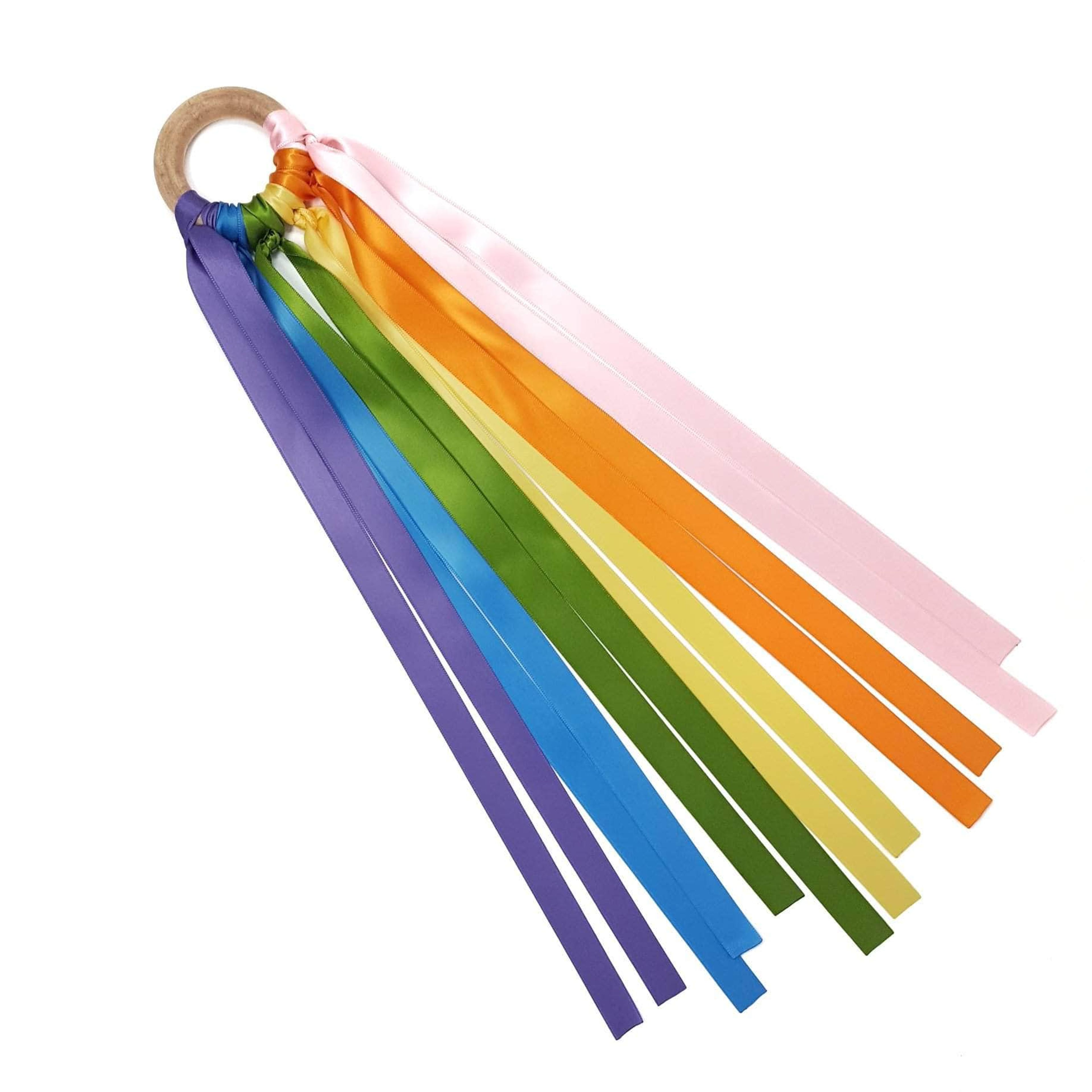 Pastel Rainbow Ribbon Wand