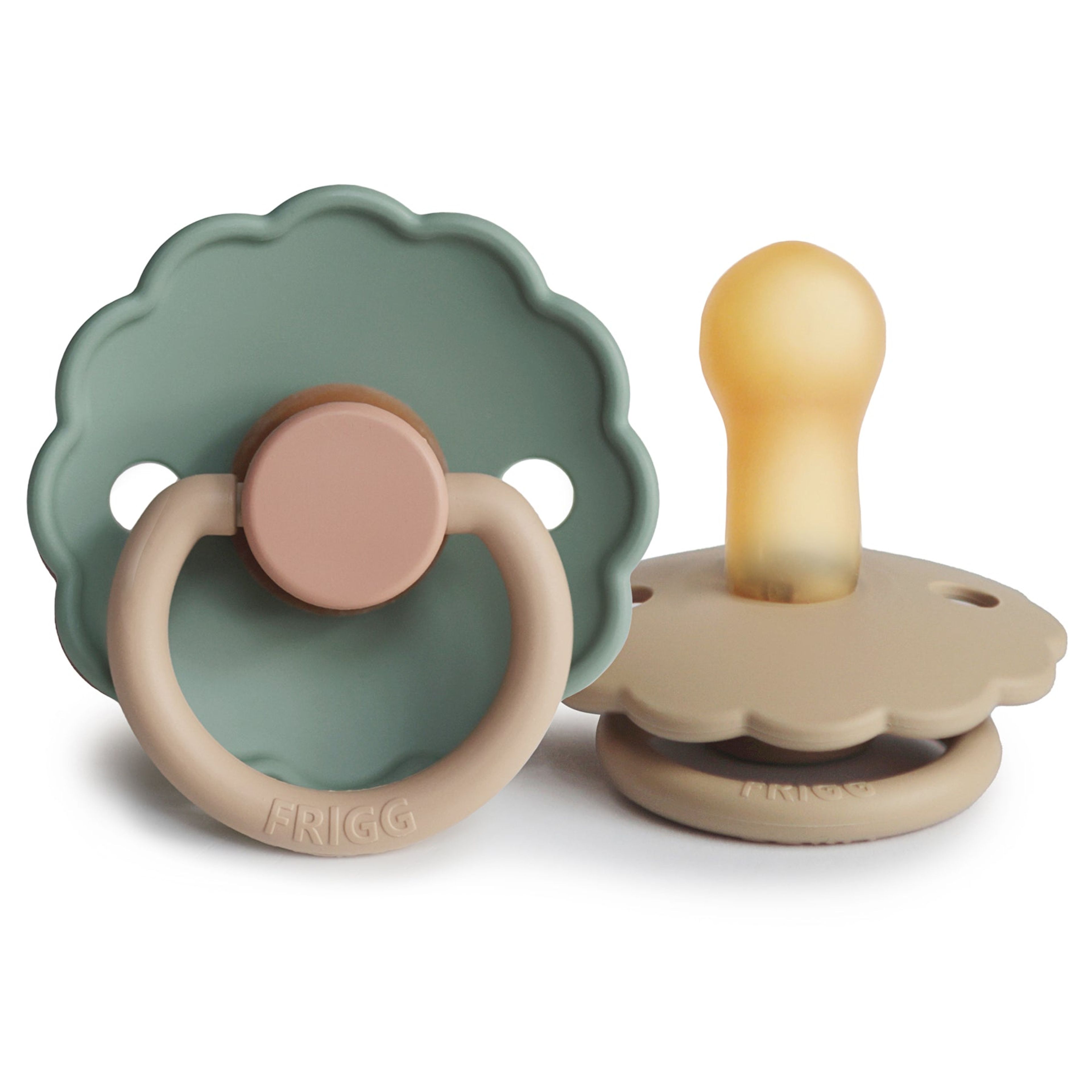 FRIGG Daisy Natural Rubber Baby Pacifier | 2-Pack