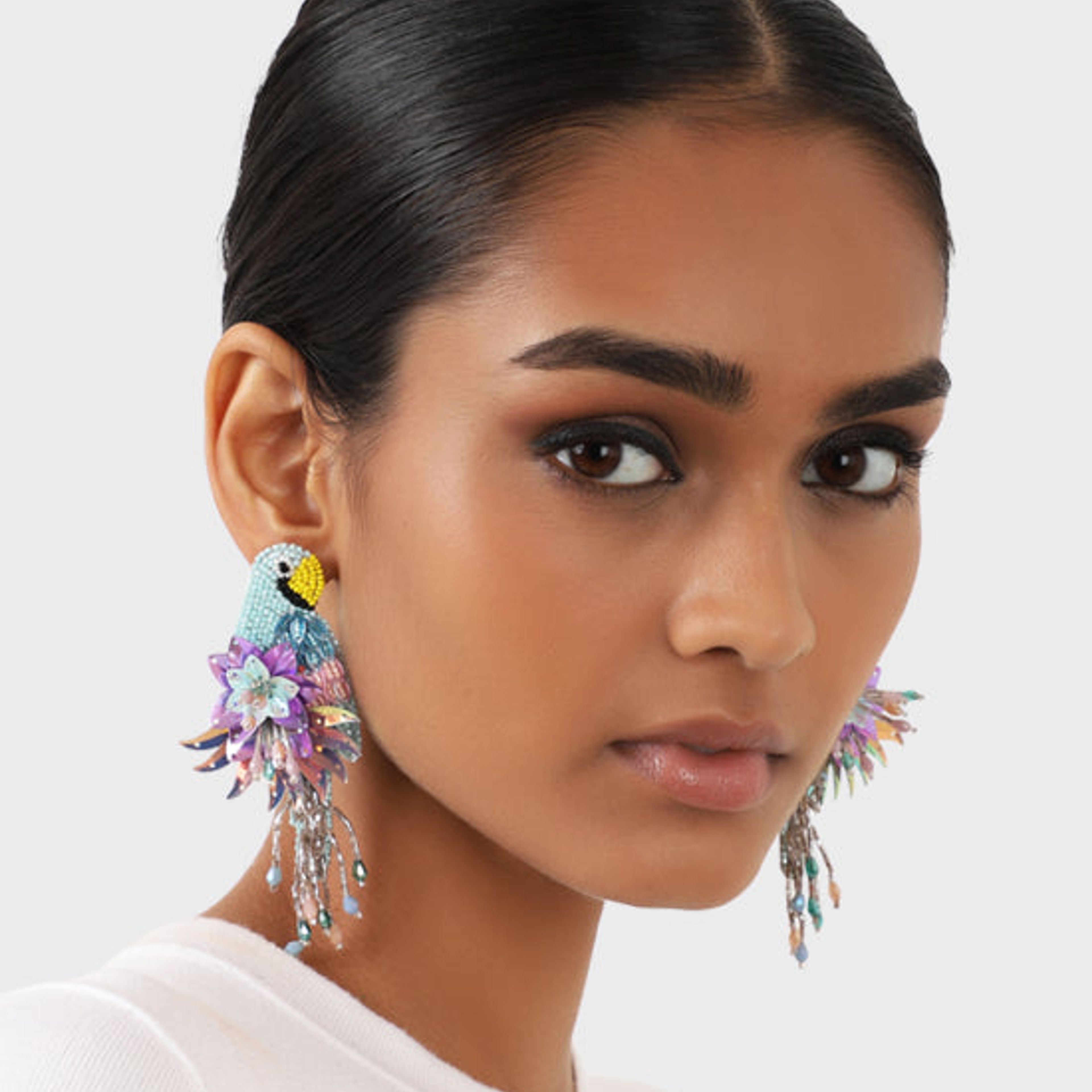 Parrot Earrings Lilac