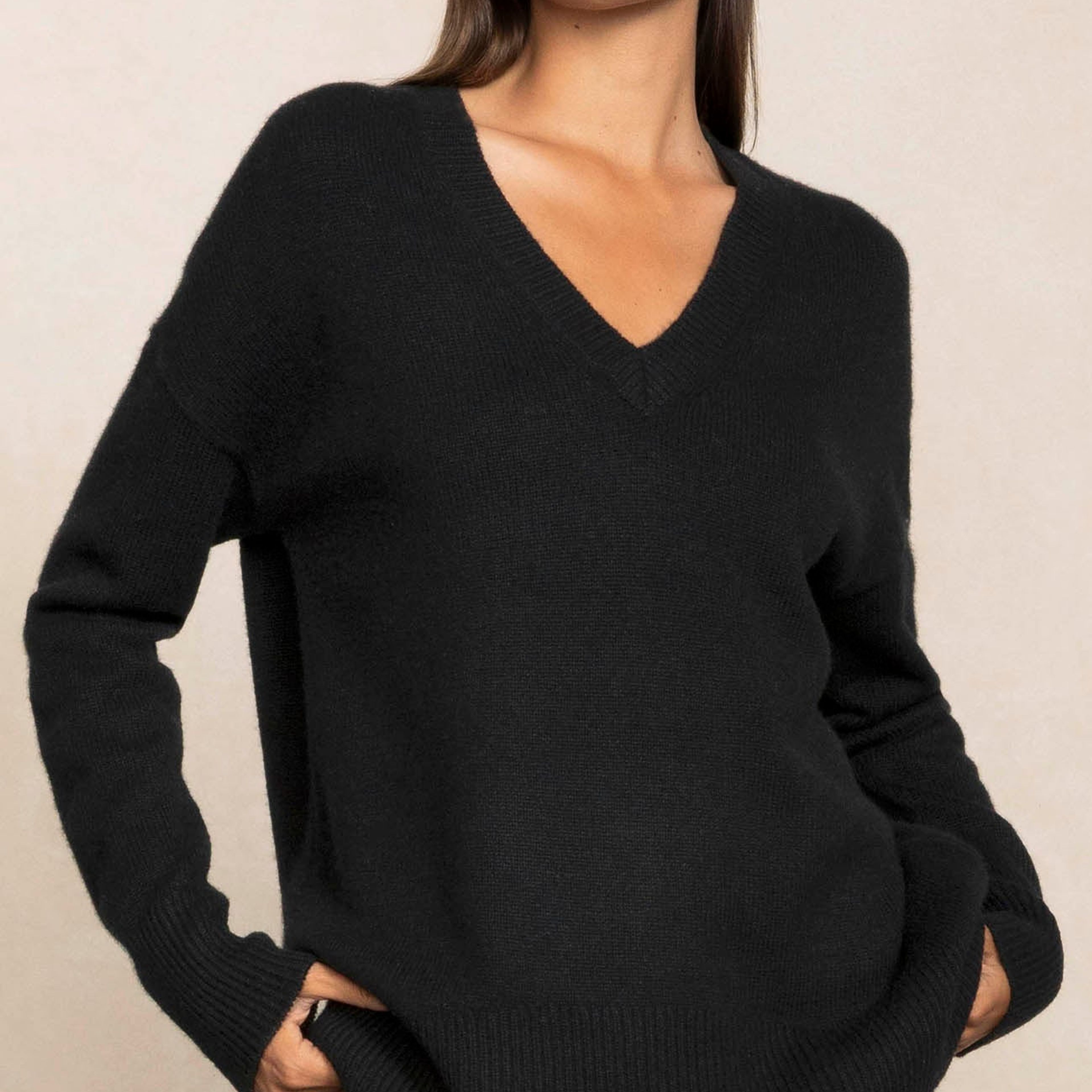 Brooke V-Neck Cashmere Sweater