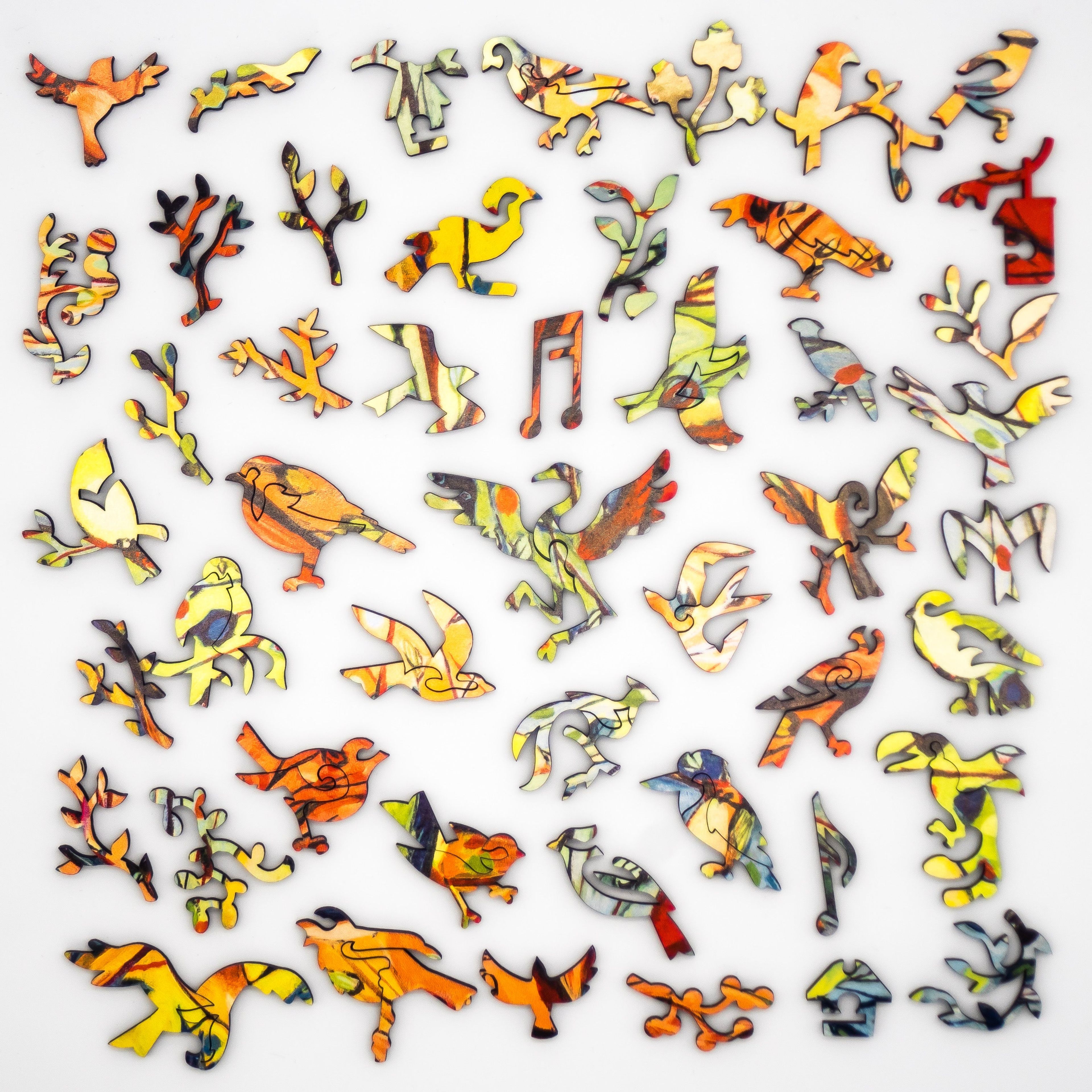 27 Birds (452 Piece Wooden Jigsaw Puzzle)