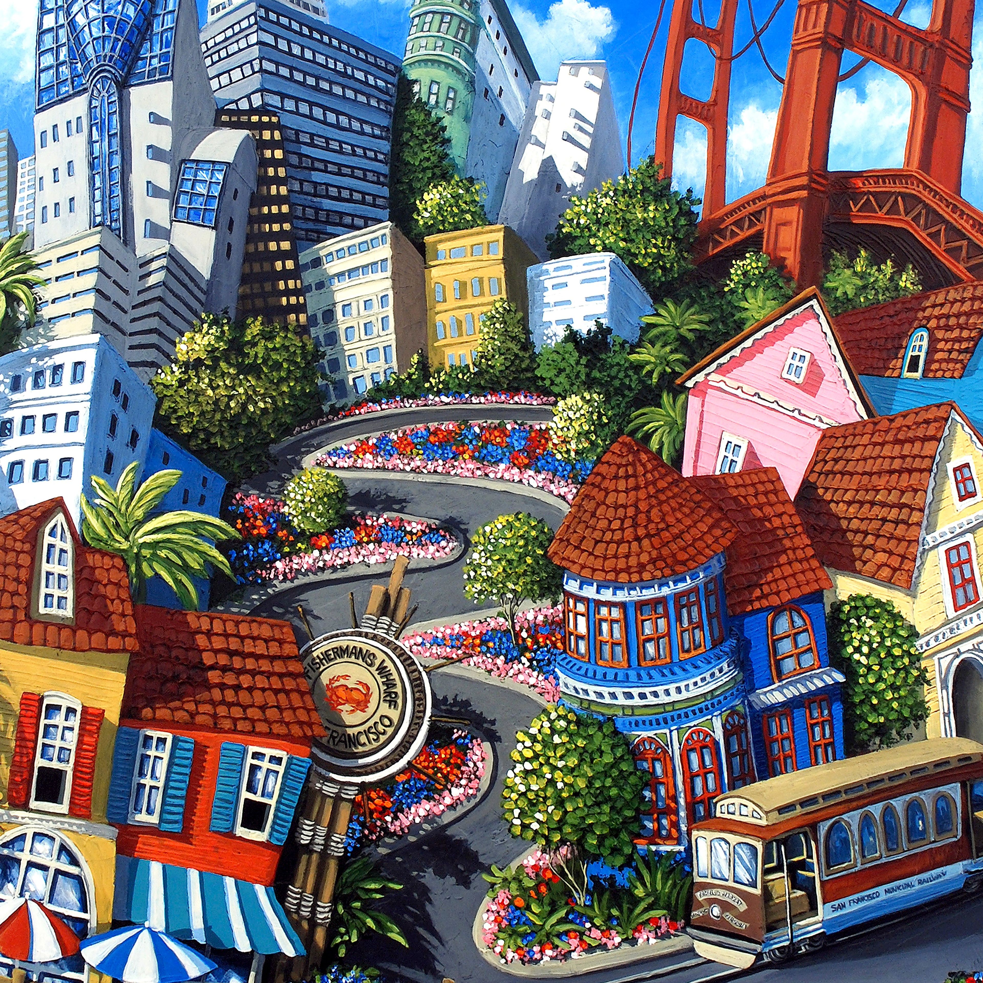 San Francisco - City By the Bay (486 Piece Wooden Jigsaw Puzzle)