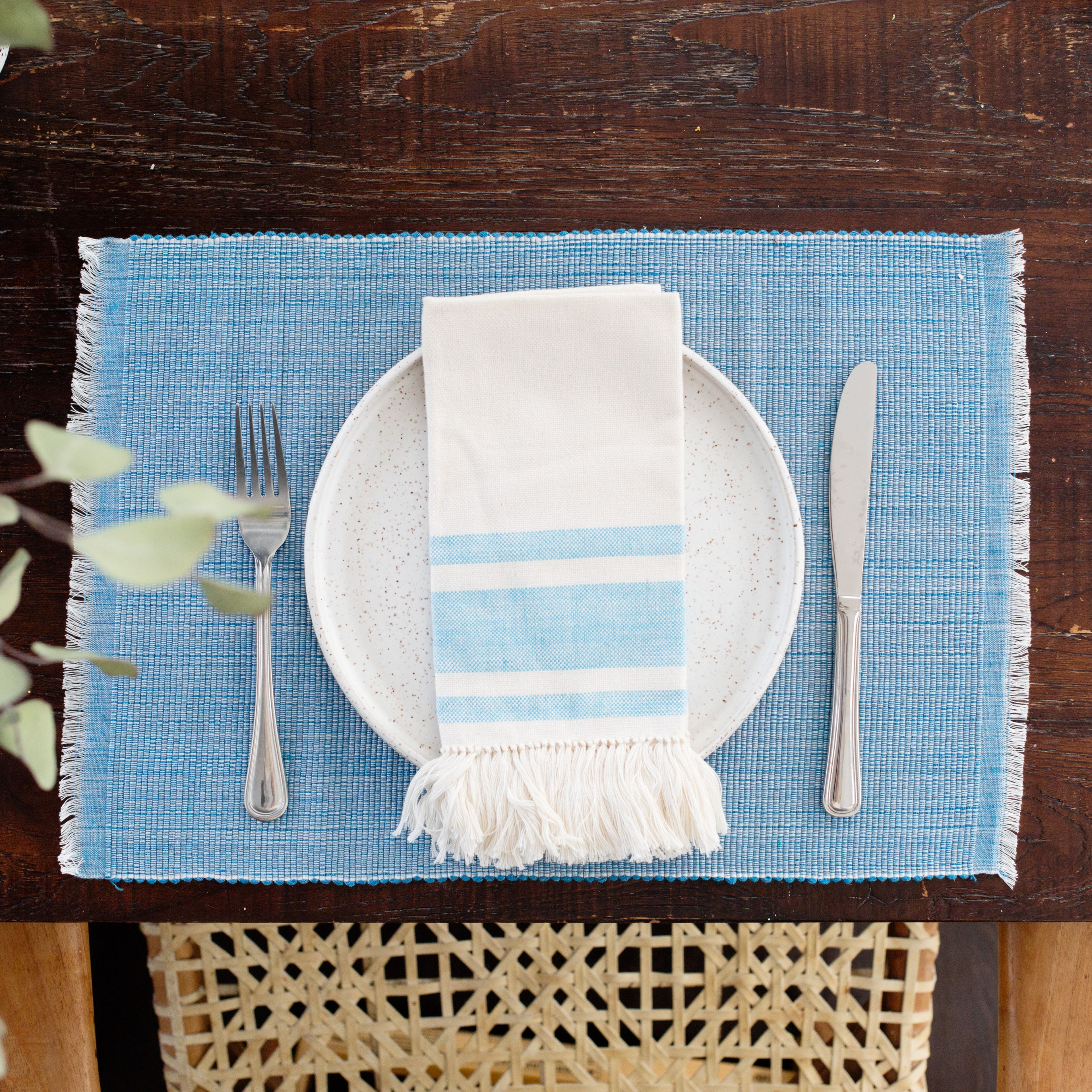 Housewarming Gifts | Blue Placemat & Napkins