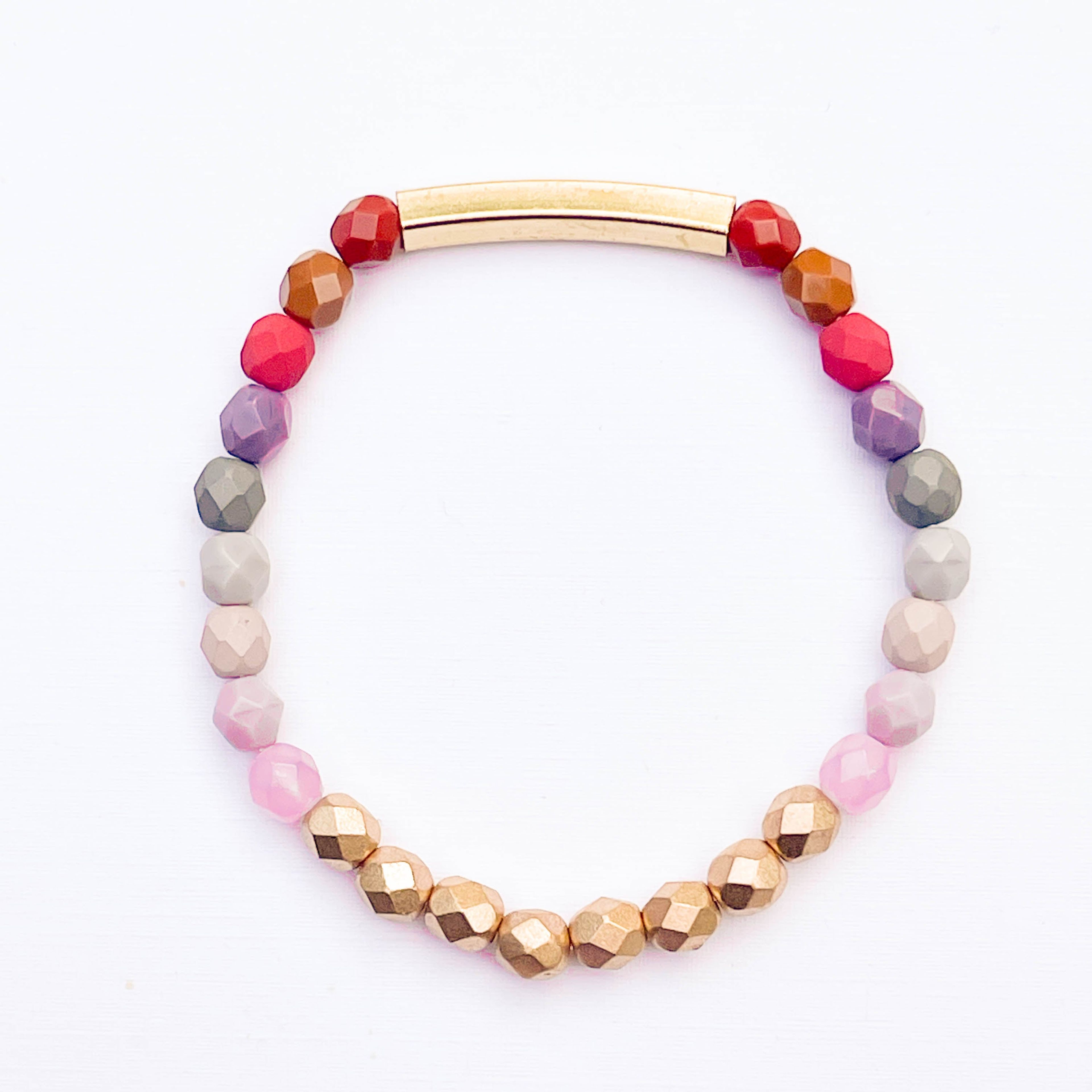 Colorful Ombre Bead Bracelet