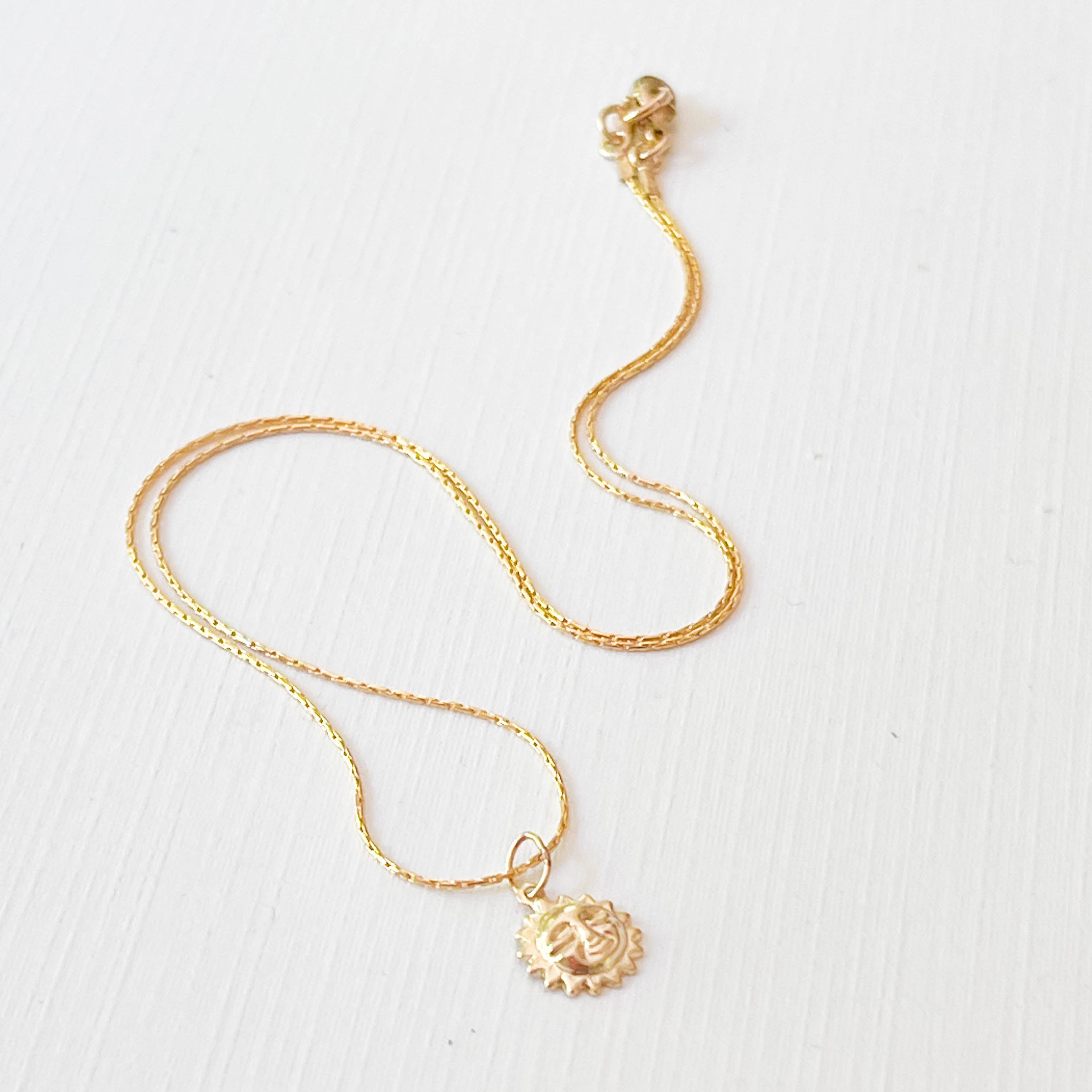 Gold Filled Charm Necklace with a Heart, Starfish or Sun  - WS