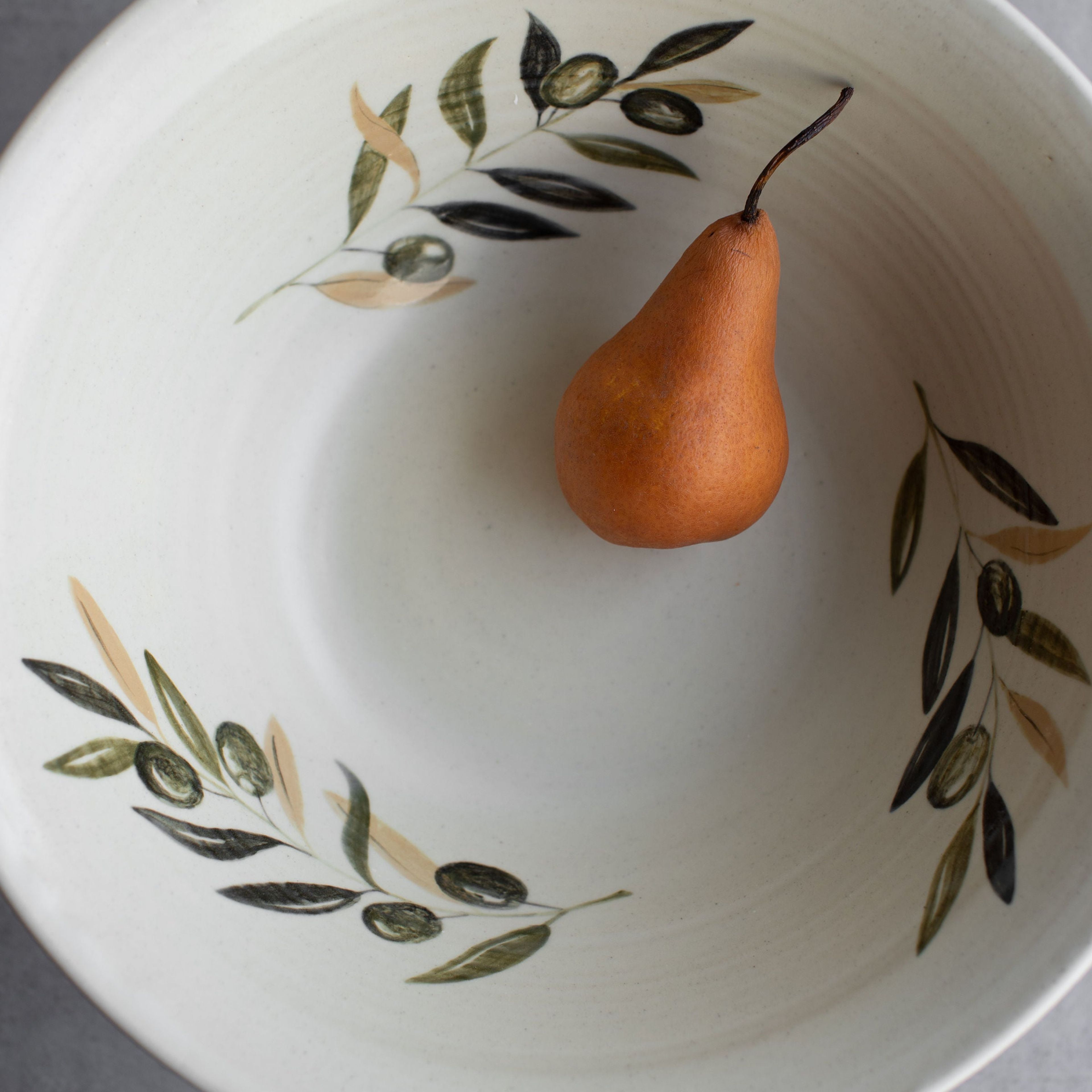 Notary x Tina Flood // Hand-Painted Olive Branch Compote