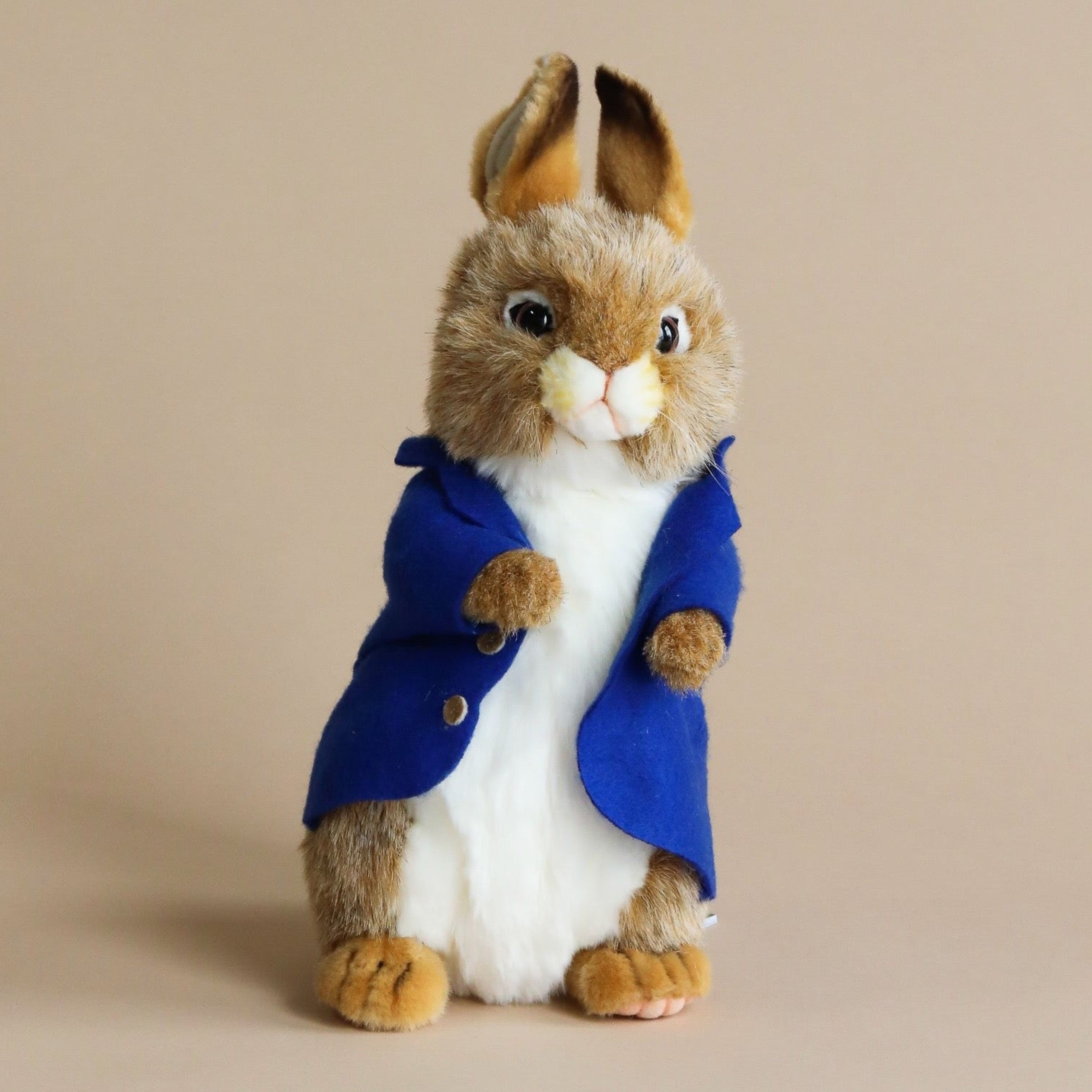Blue Jacket Bunny Stuffed Animal