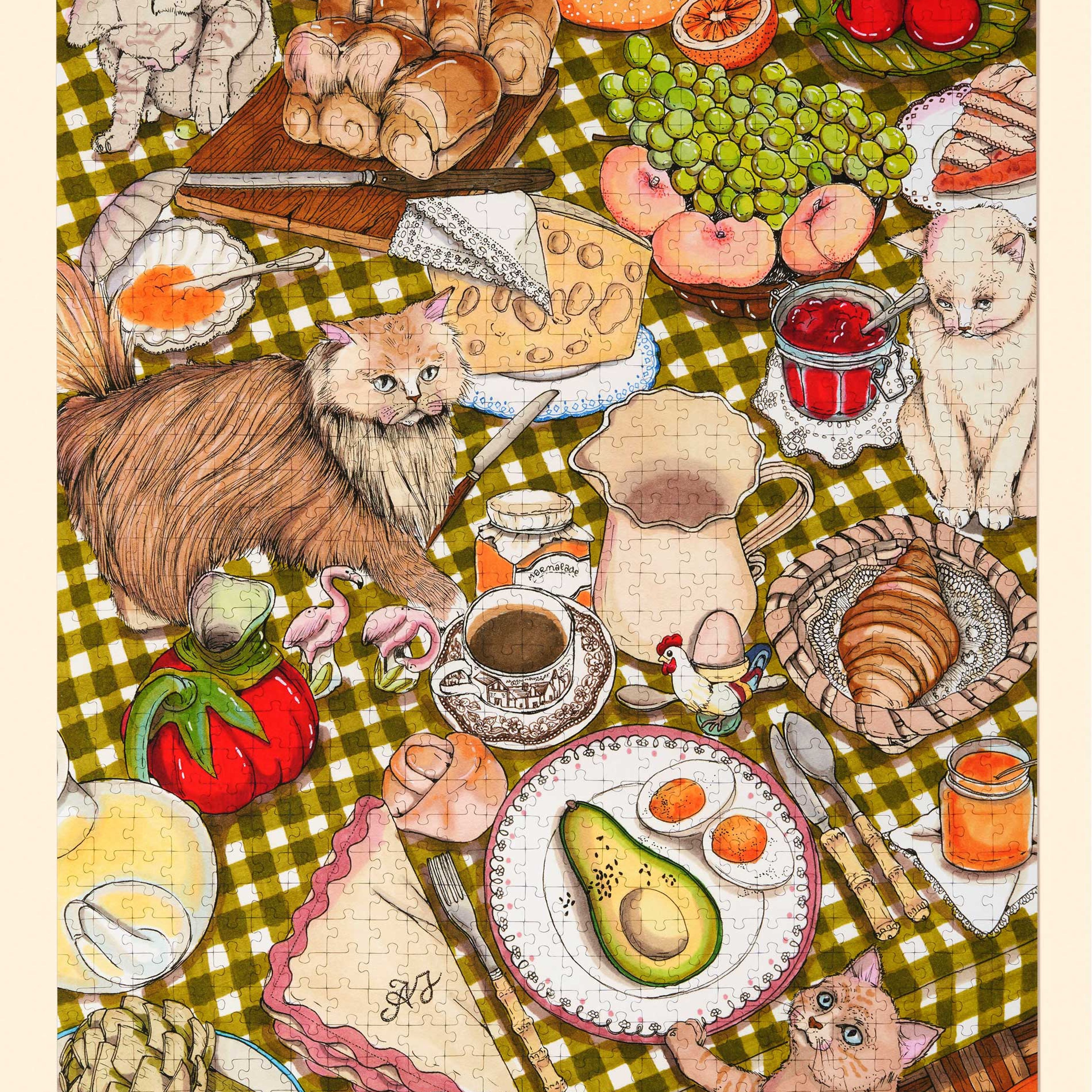 Brunch and Cats Puzzle by Ana Jaren