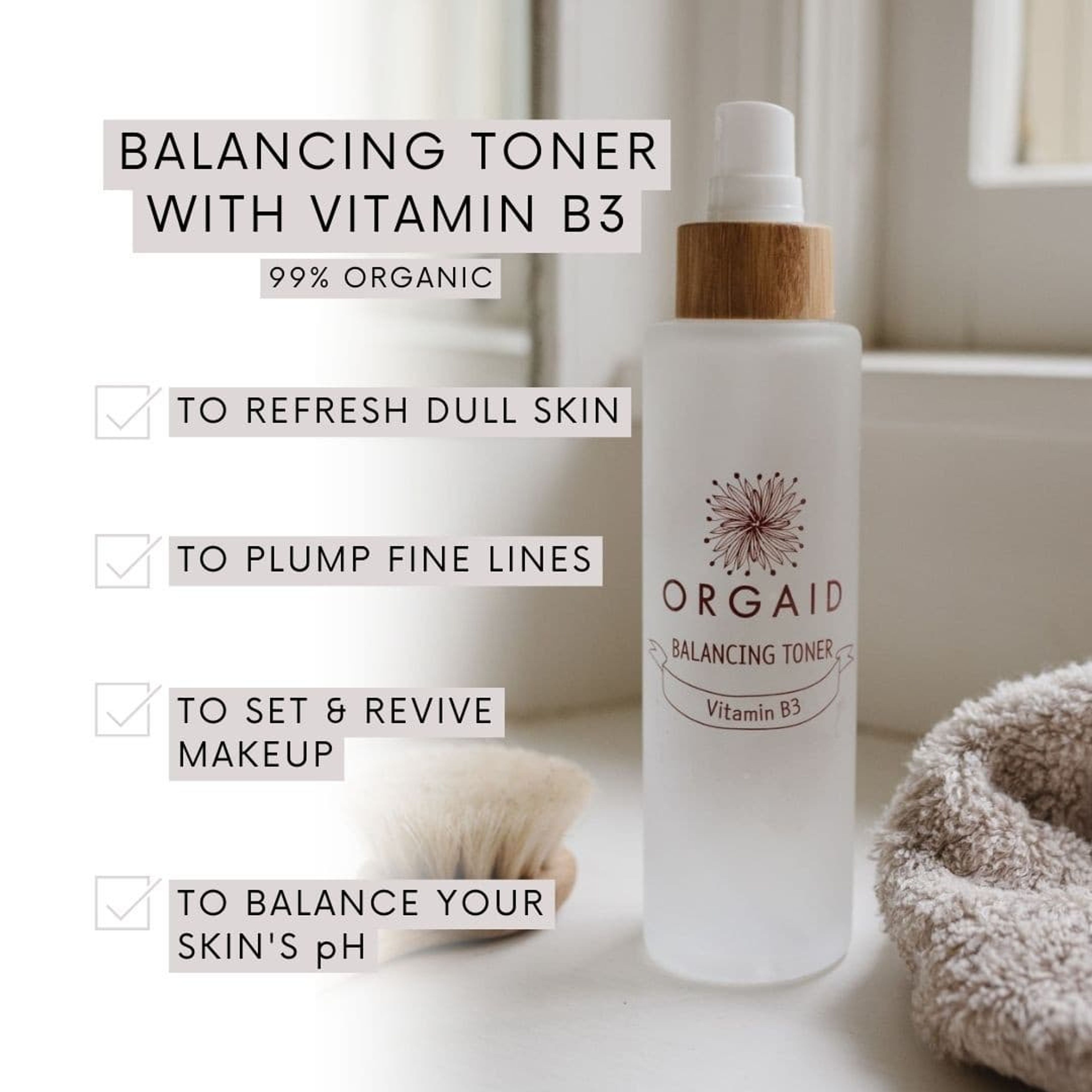 ORGAID Balancing Toner, Vitamin B3