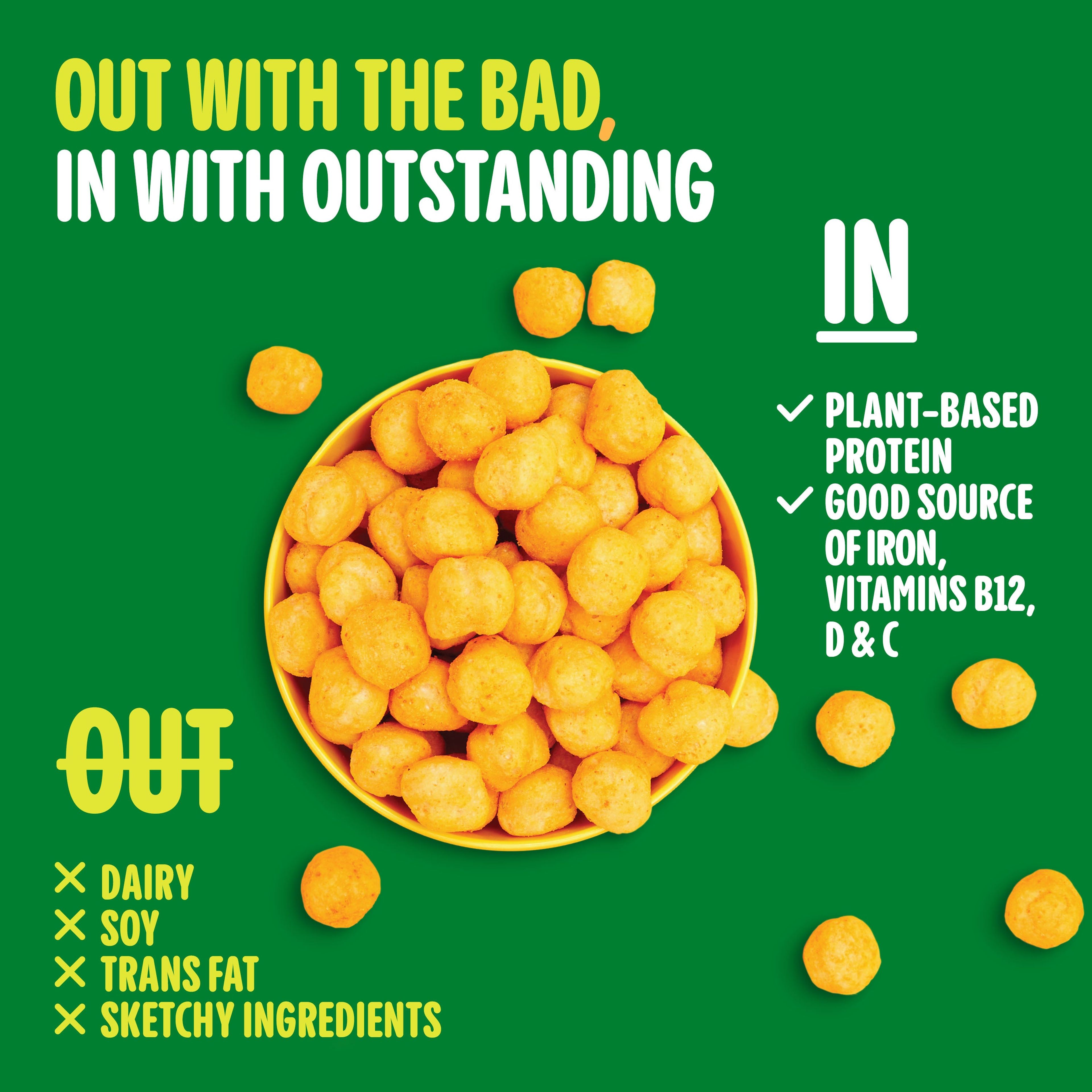 Outstanding Cheese Balls - Jalapeño Chedda / Snack Size 1.25oz / 8 Pack