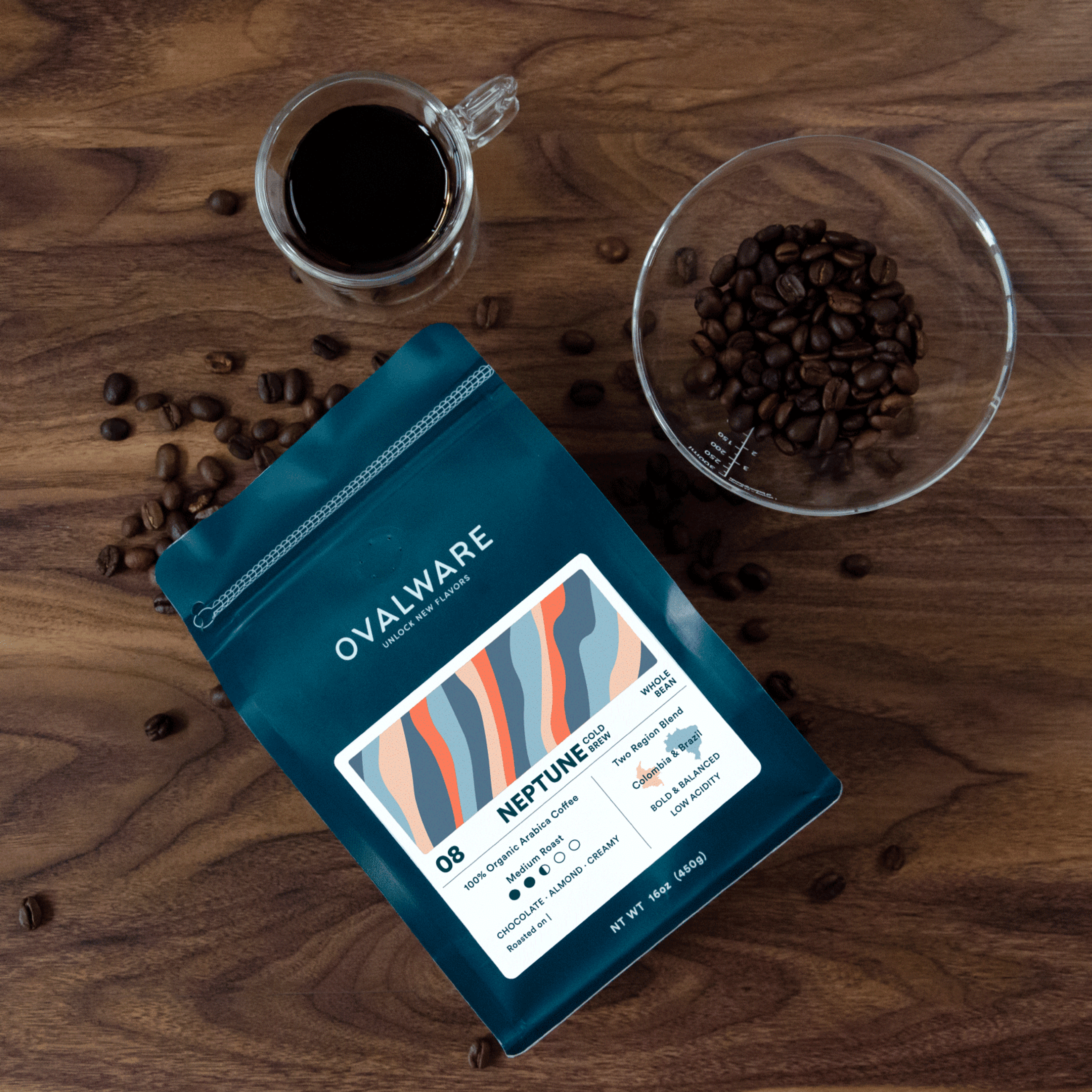 100% Arabica Cold Brew Coffee Beans - Neptune by OVALWARE