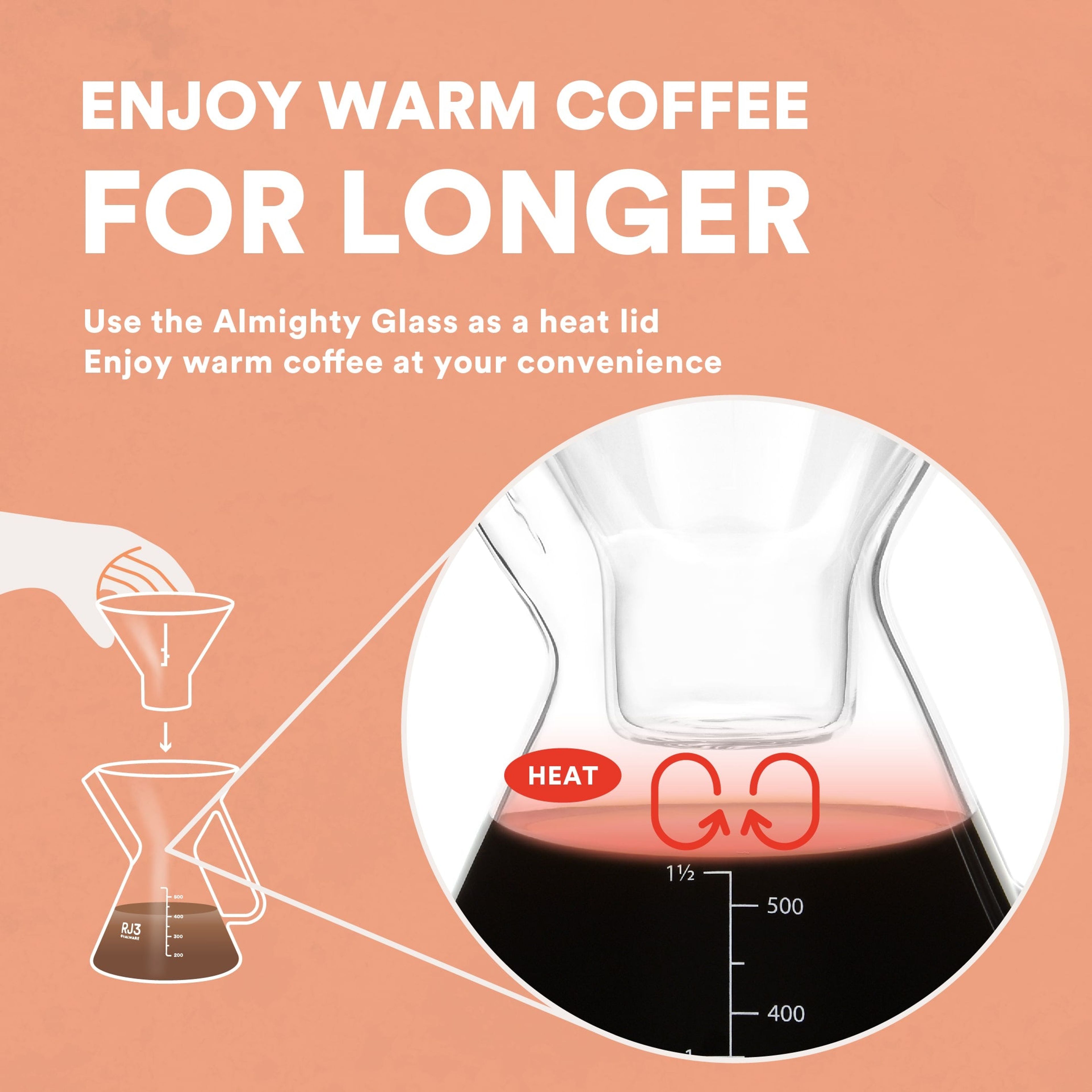 Pour Over Coffee Maker with Filter by OVALWARE