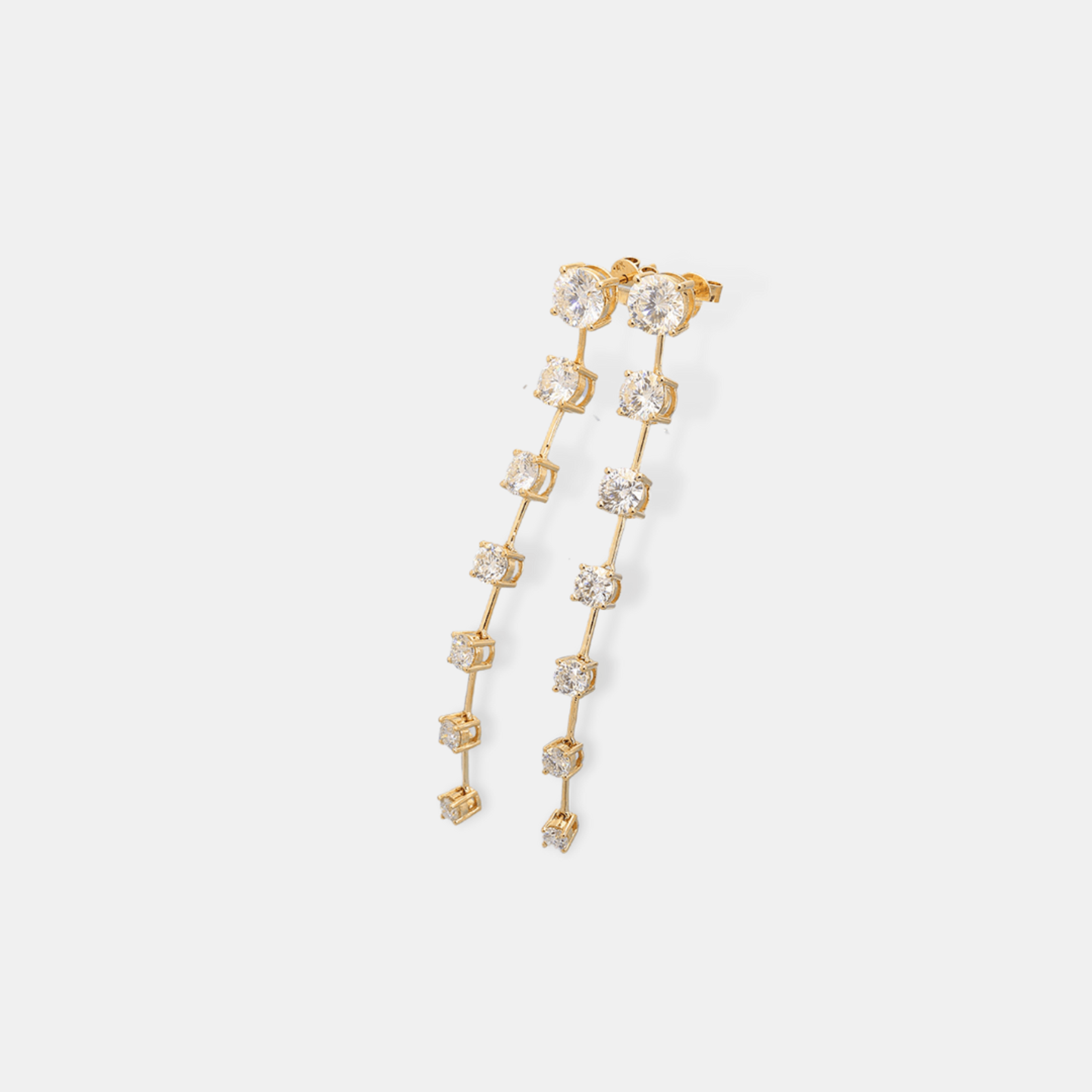 Moissanite Chain Earrings