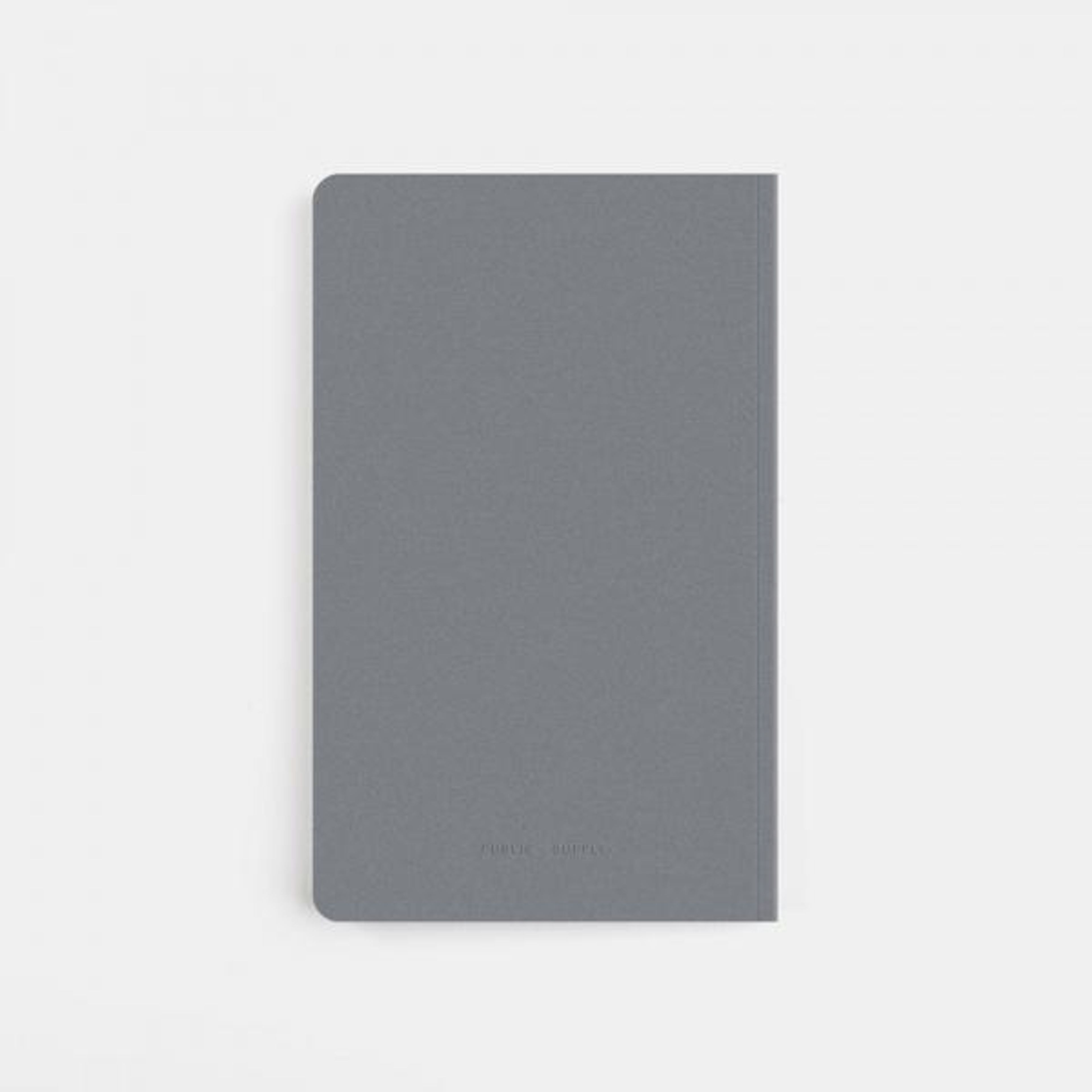 5x8" - Soft Cover Notebook - Embossed - Steel