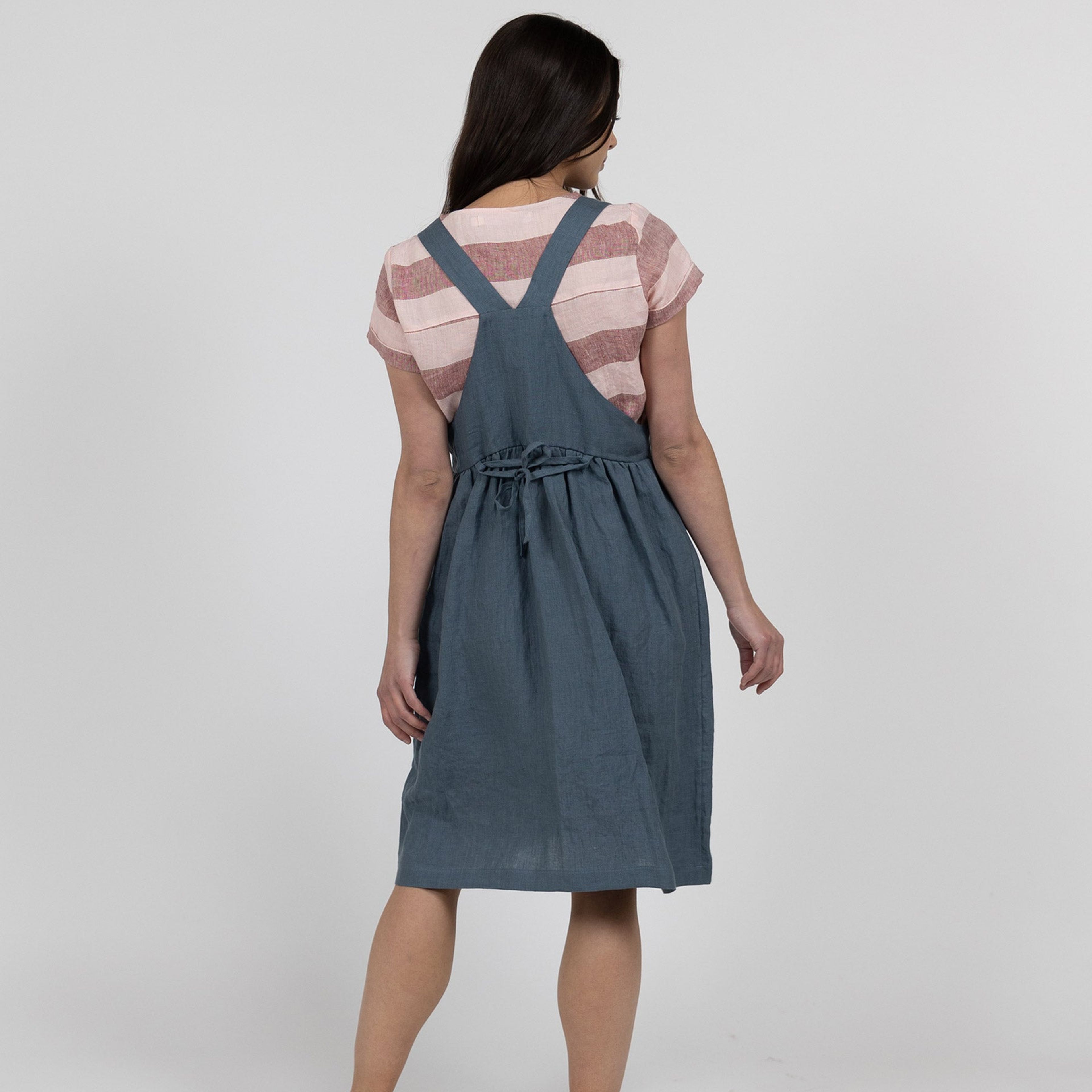Model No.32 The Pinafore Dress in Prussian Blue