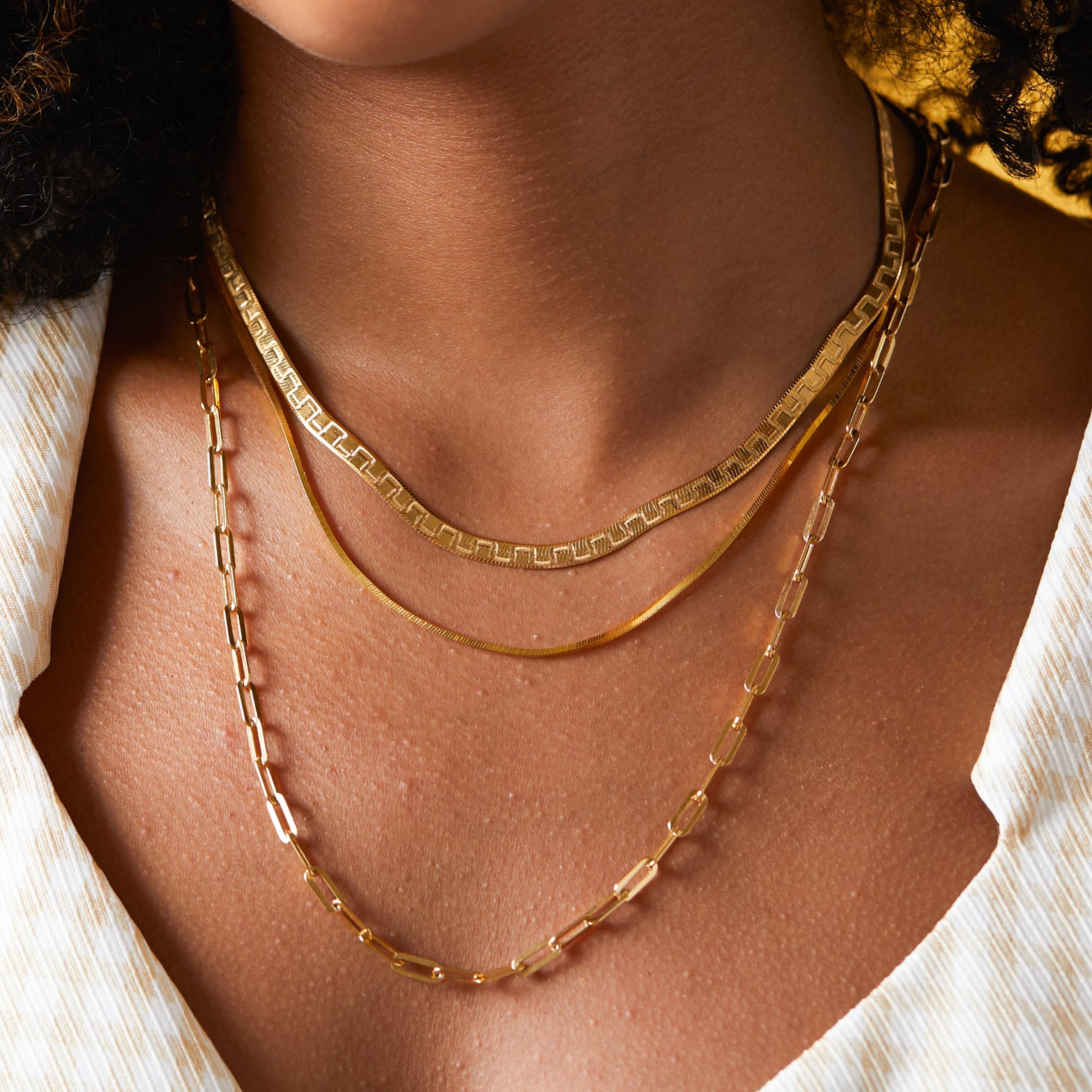 Herringbone Chain Necklace Greek