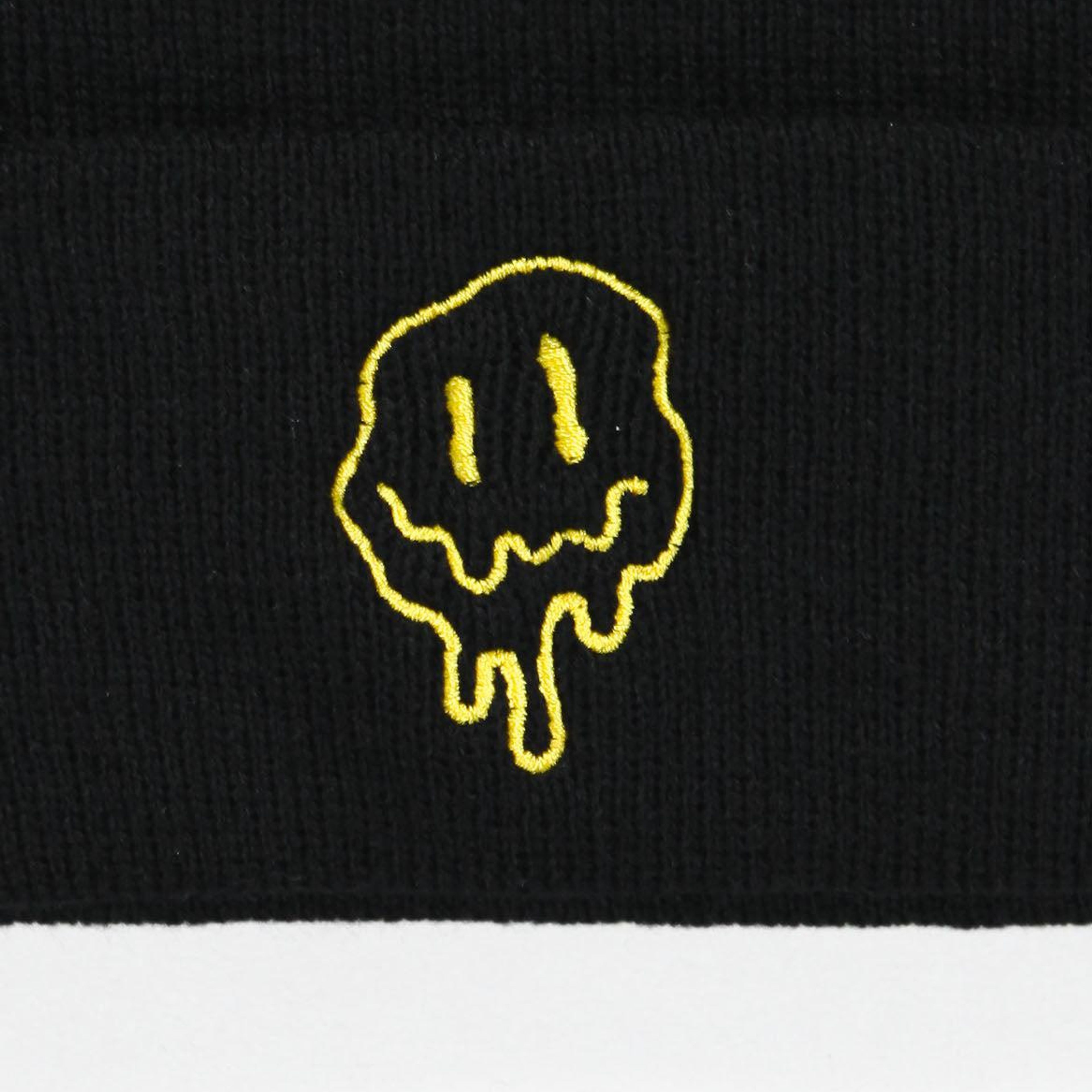 Happy Face Drip Embroidered Beanie