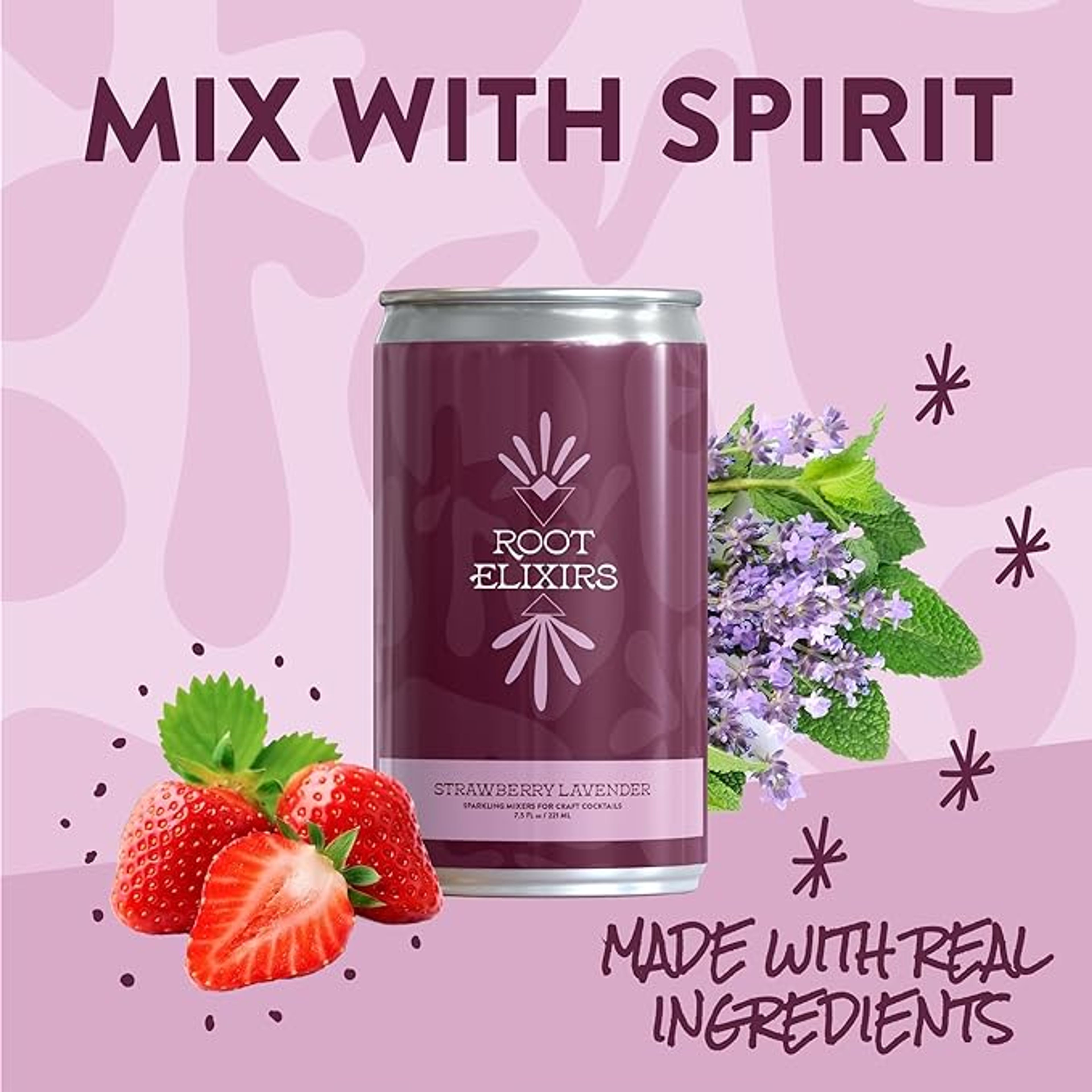 Root Elixirs Variety Pack | Root Elixirs Sparkling Premium Cocktail Mixers- 8 Cans 7.5oz