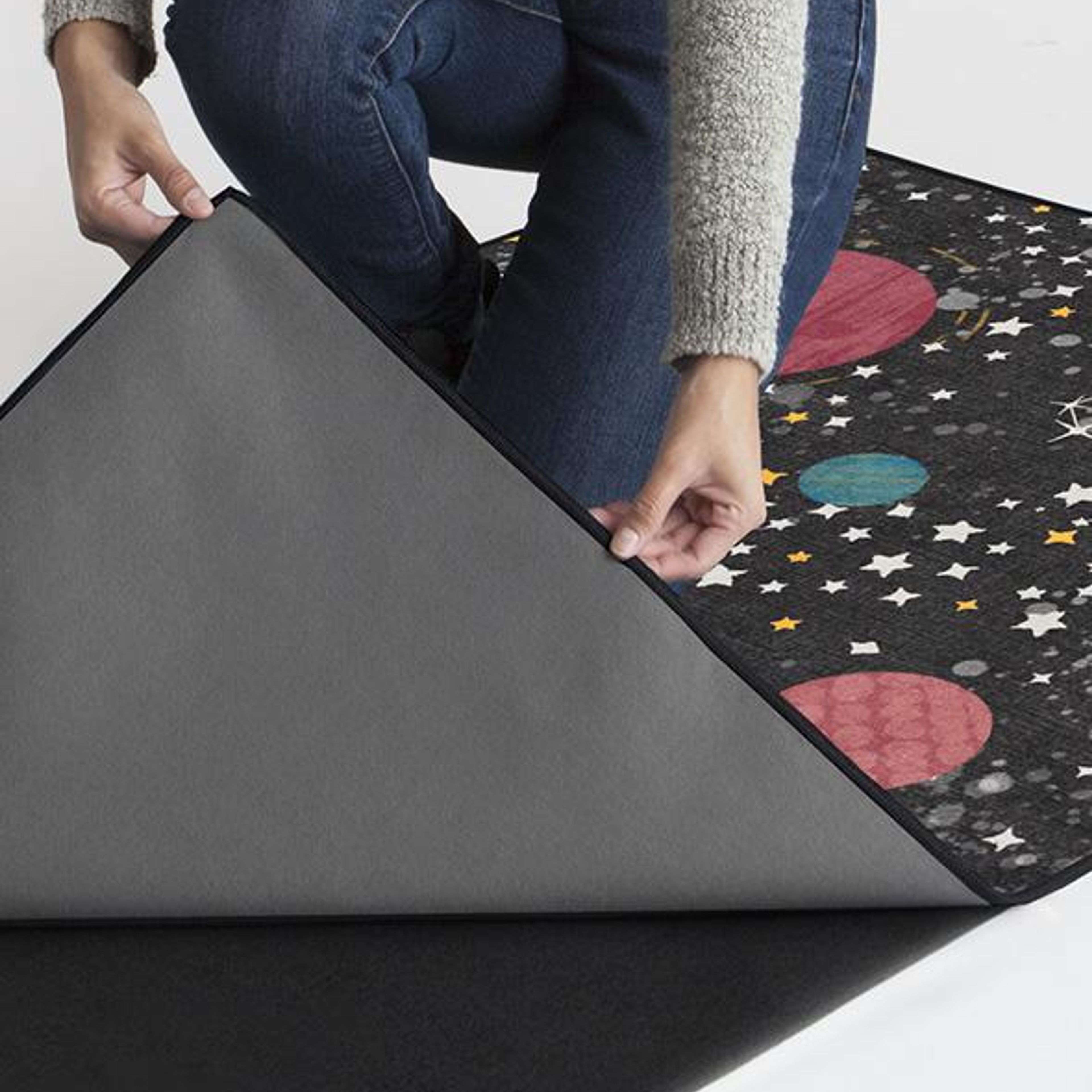 Outer Space Black Rug