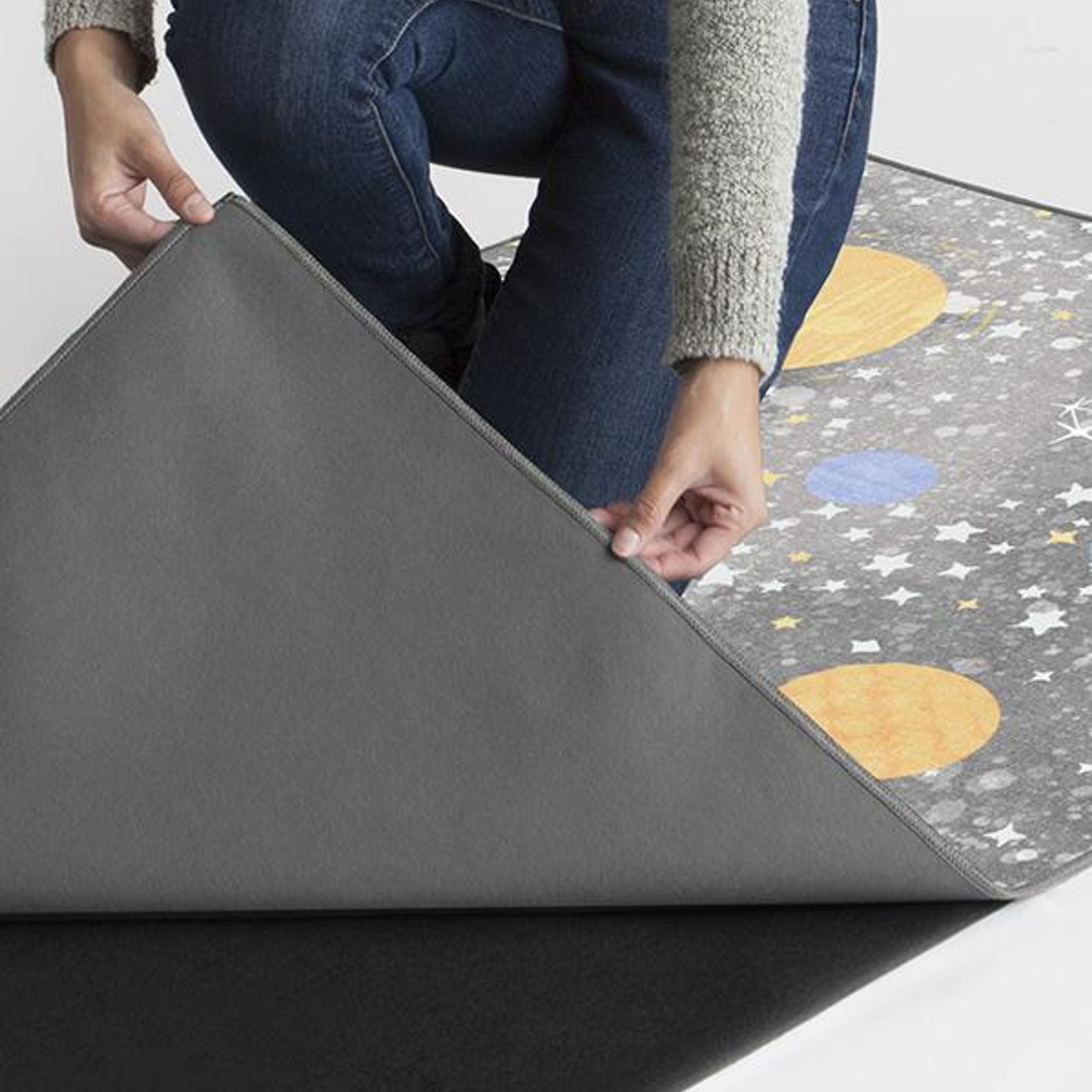 Outer Space Soft Grey Rug