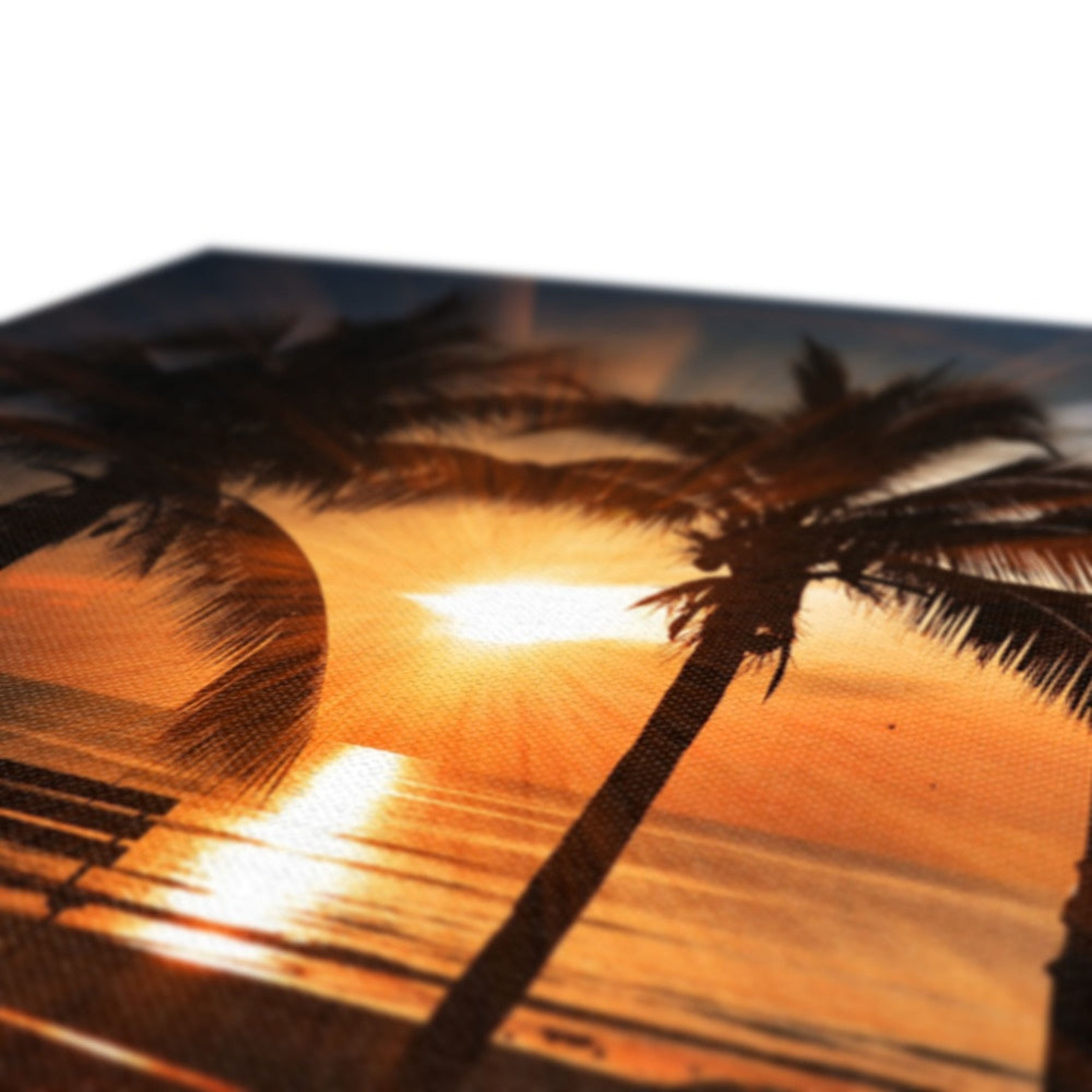 Palm Trees Sunset Canvas