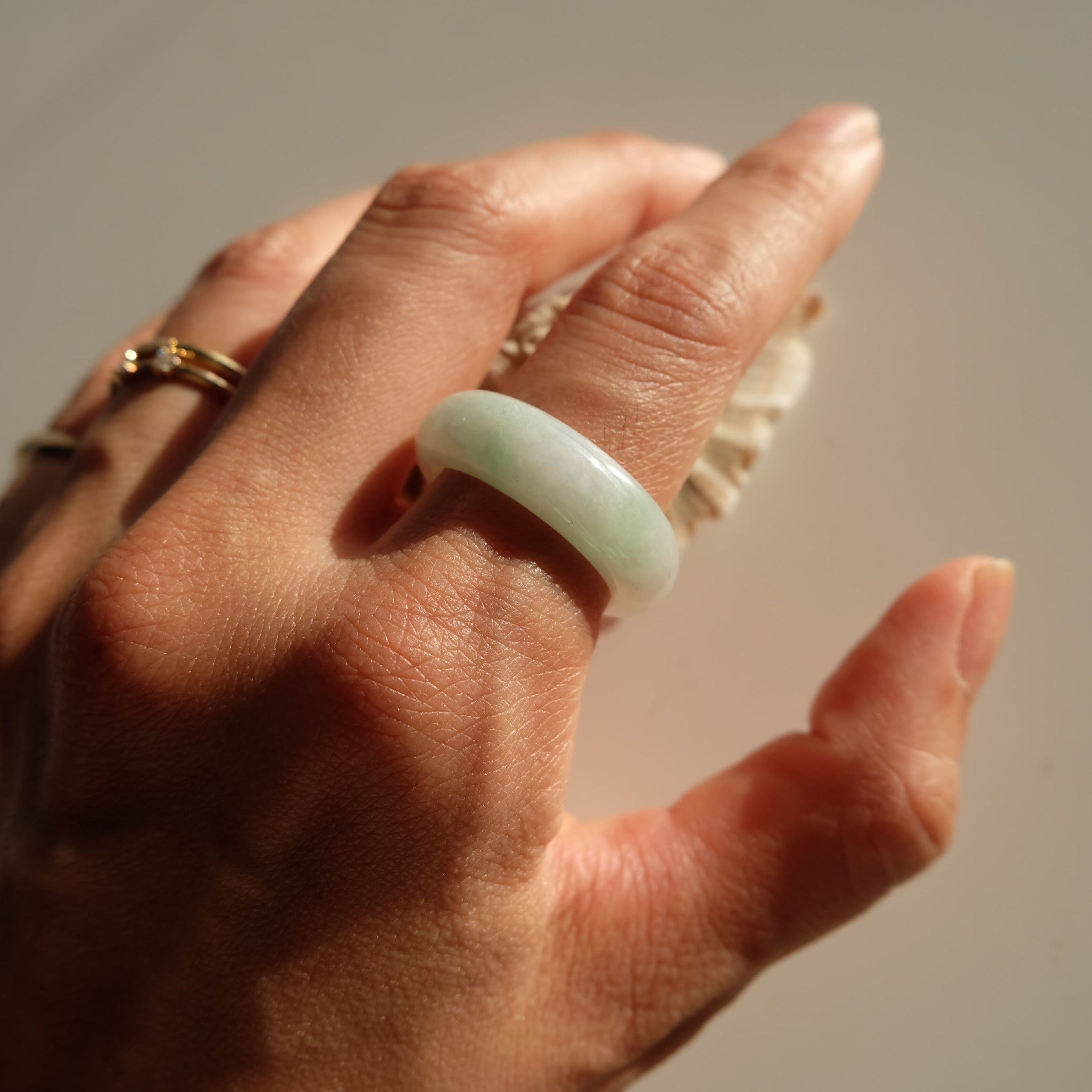 Green Jadeite Ring No. 003 - size 11.25