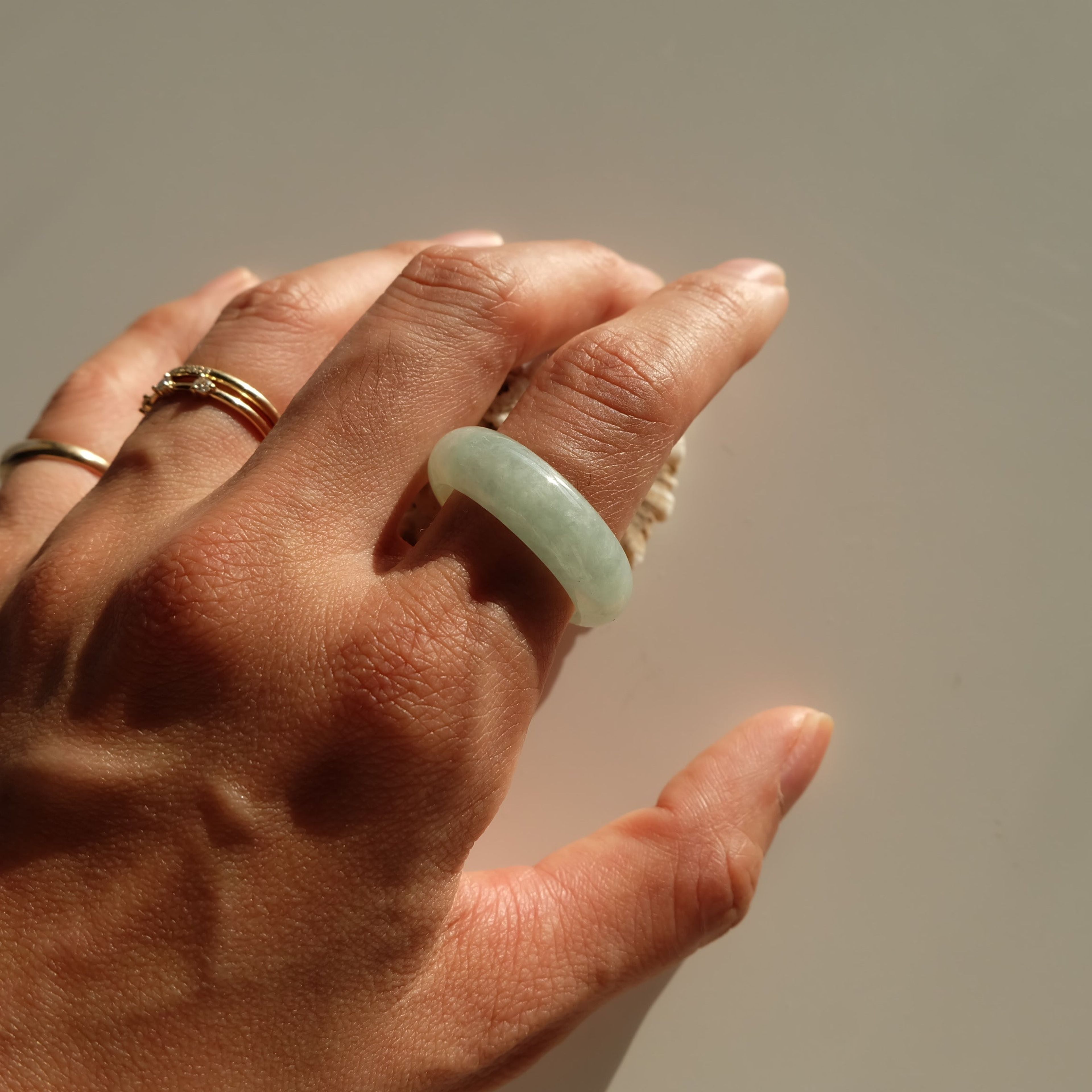 Green Jadeite Ring No. 011 - size 9.5
