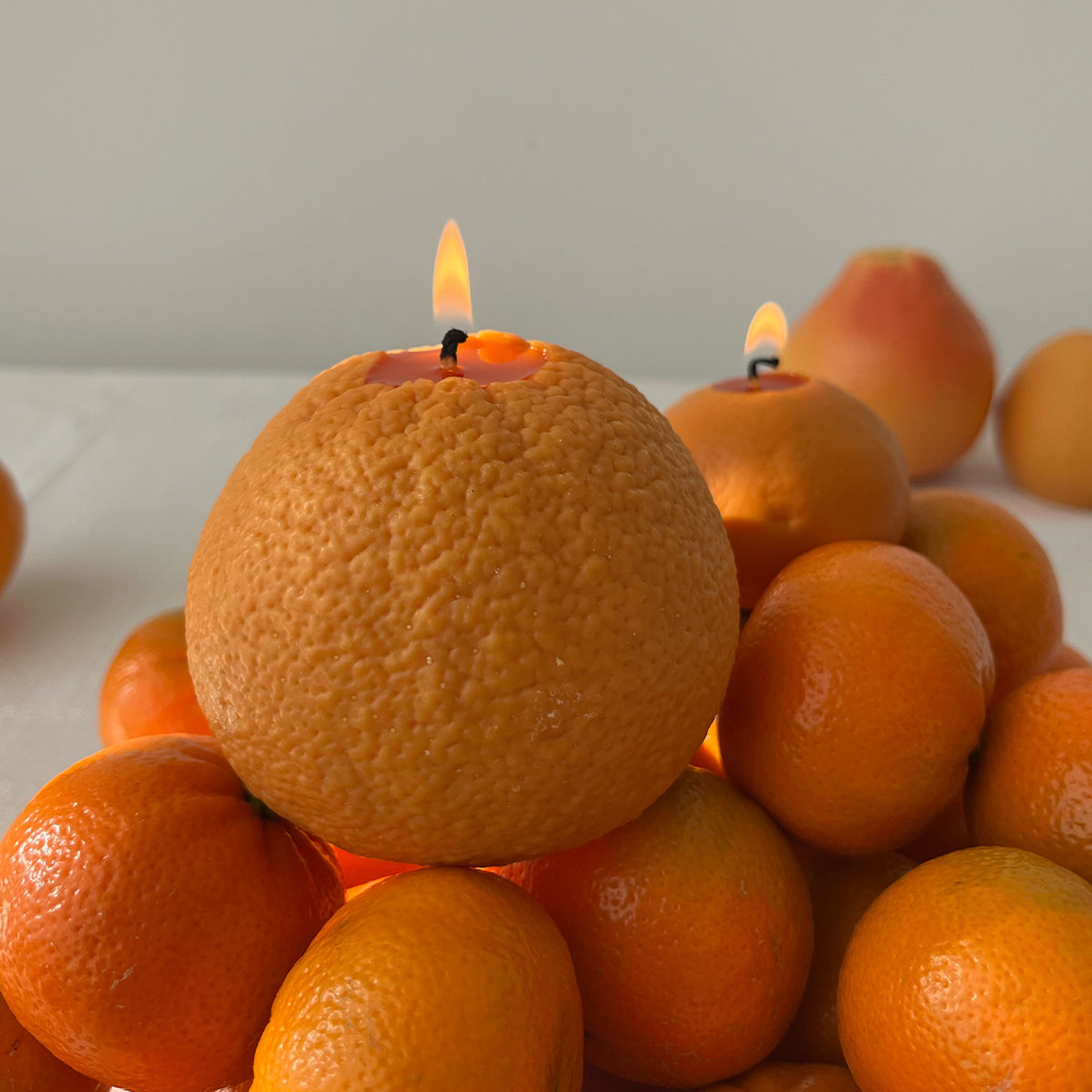 Large Orange Candle