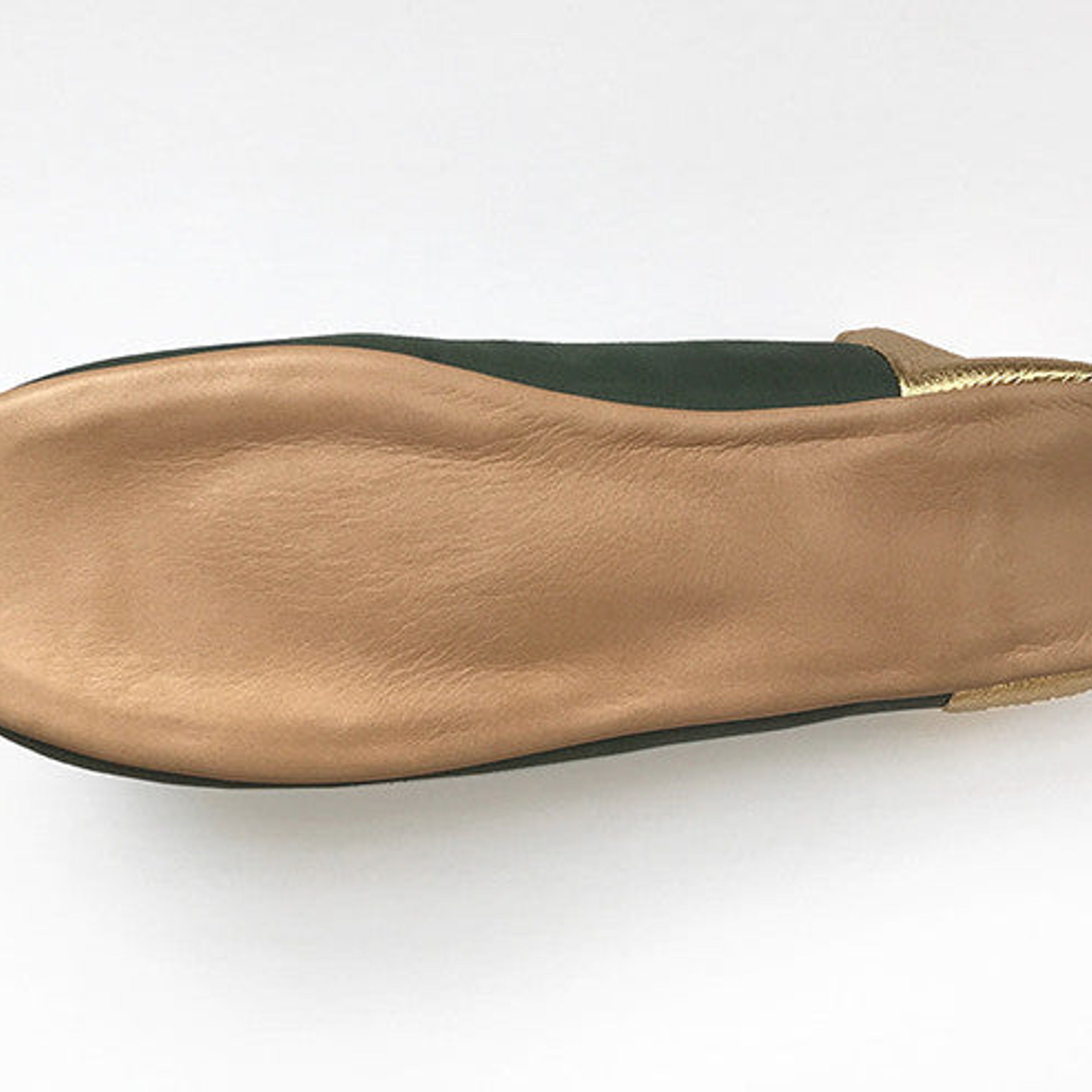 Bright White & Camel Leather House Slippers