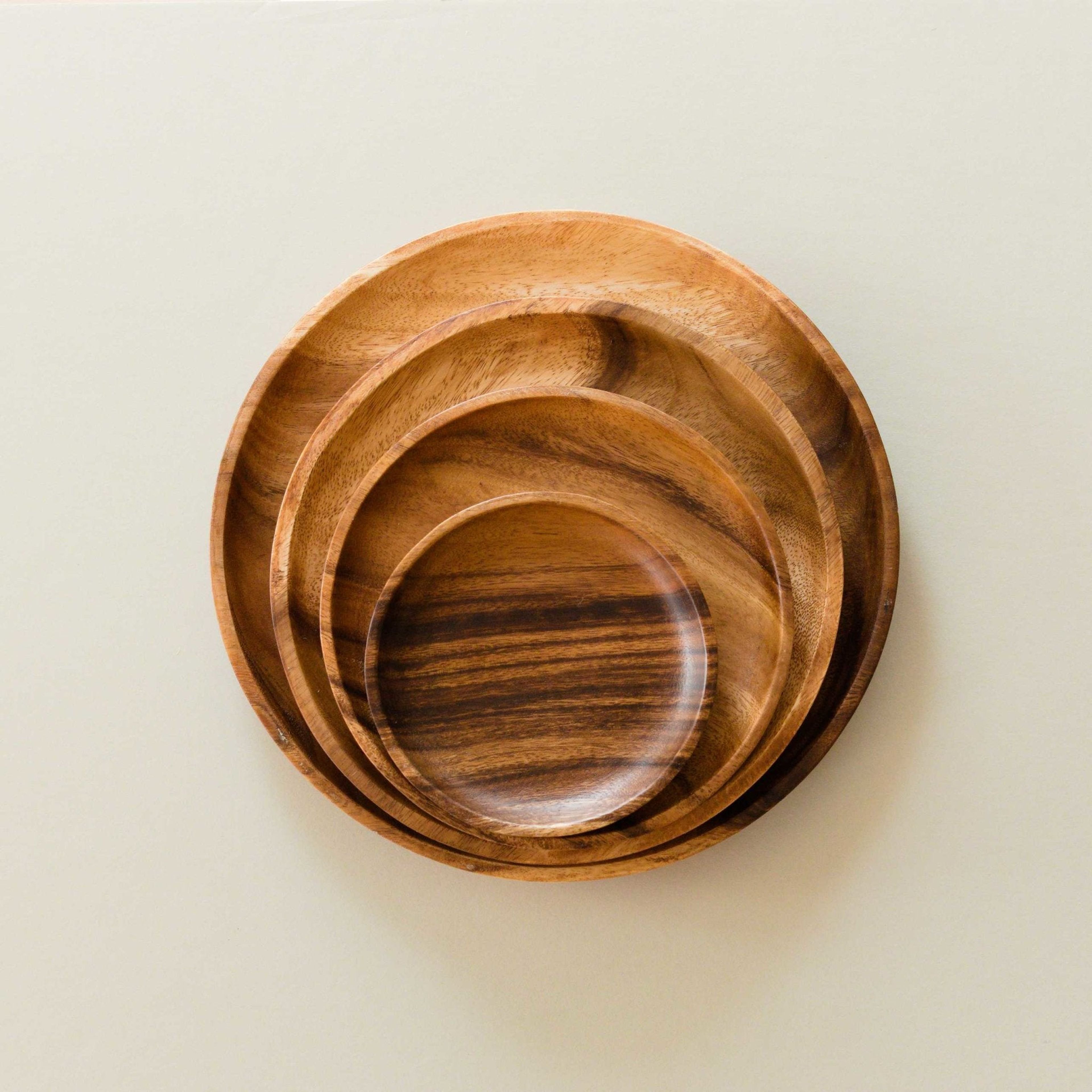 Acacia Round 10" Wood Plate - Dinner Plate | LIKHÂ
