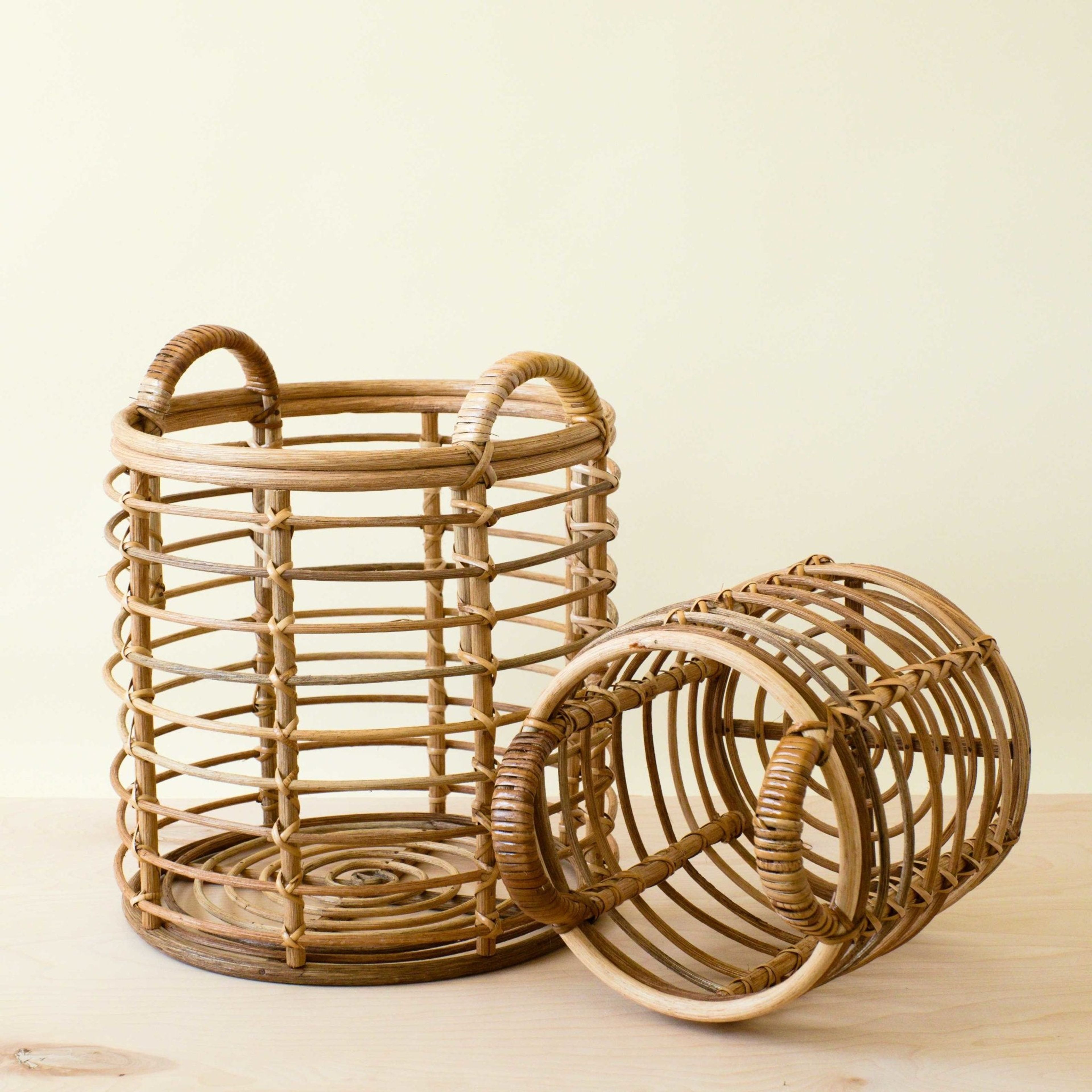 Rattan Cylinder Basket - Storage Baskets, set of 2 | LIKHÂ
