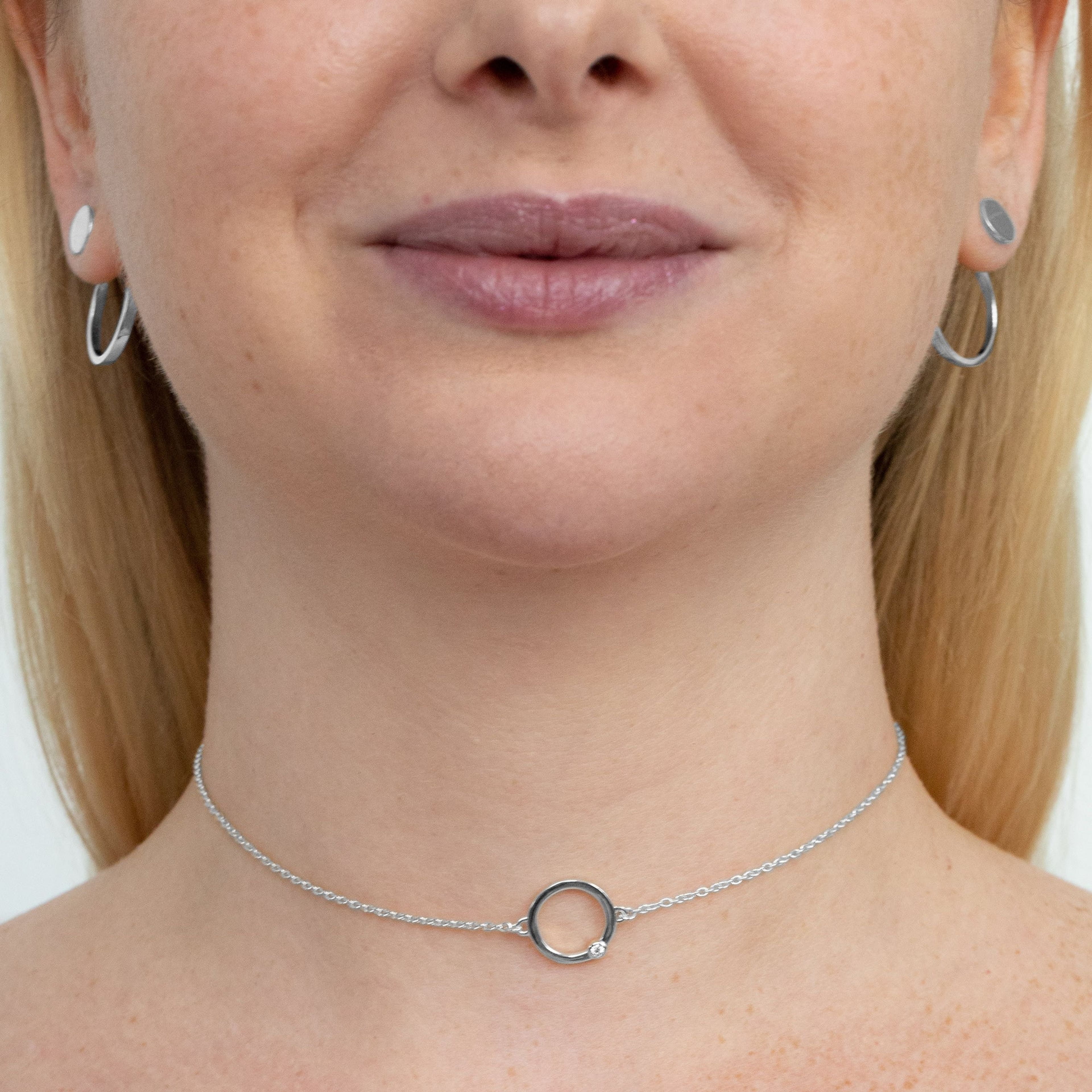 Cyclical Choker Necklace with Lab Grown Diamond